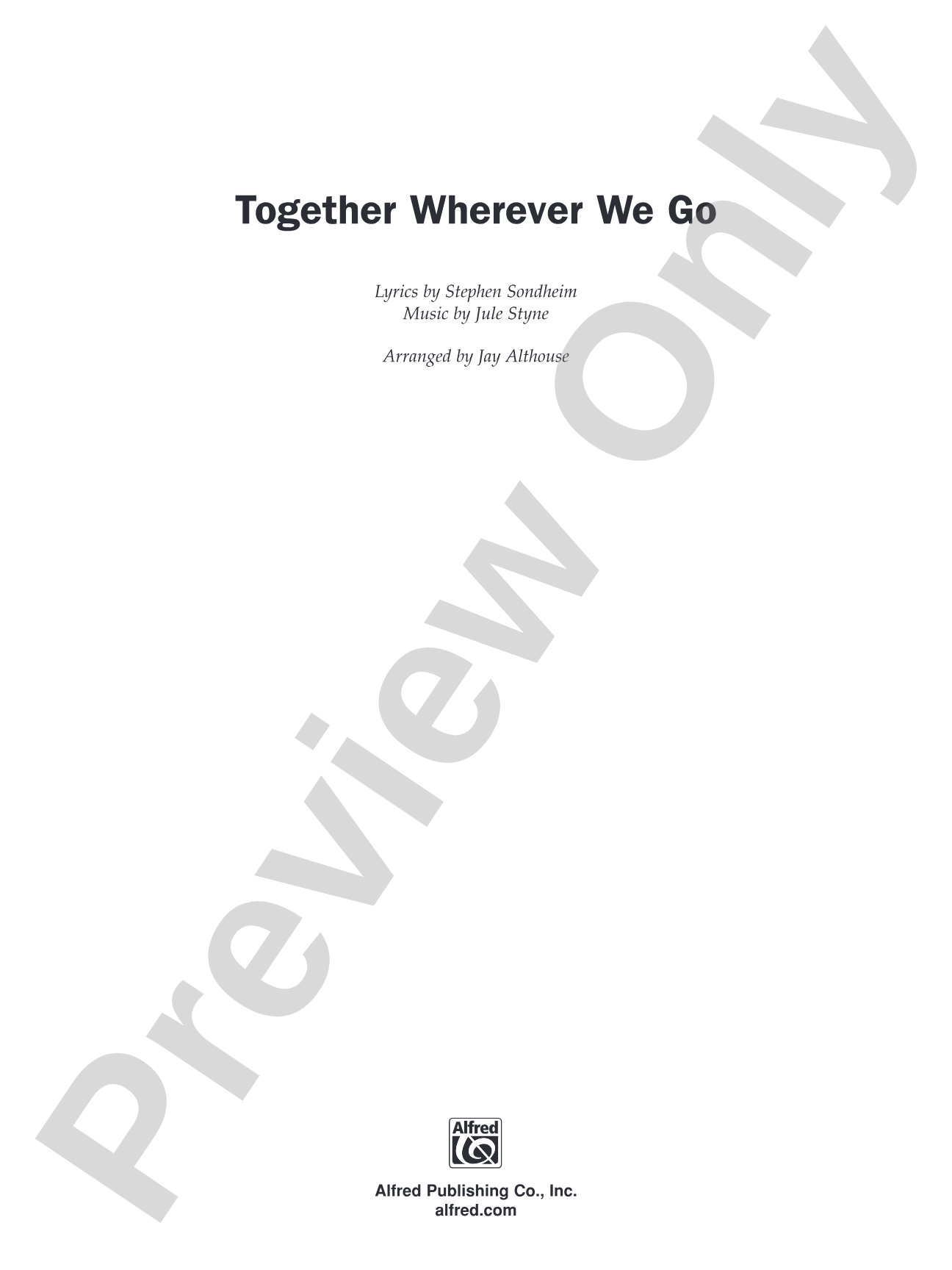 Together Wherever We Go (from Gypsy): Choral SoundPax