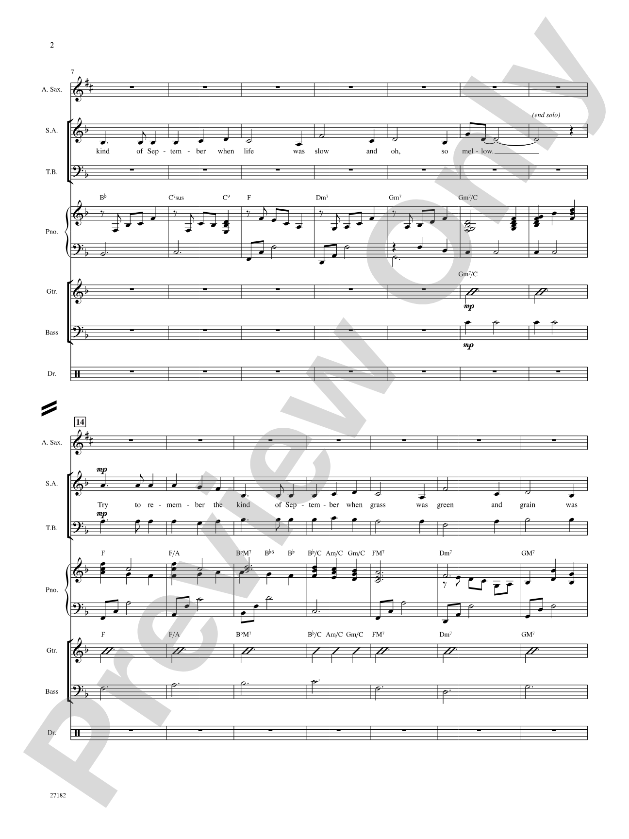 Try to Remember (from The Fantasticks): Choral SoundPax