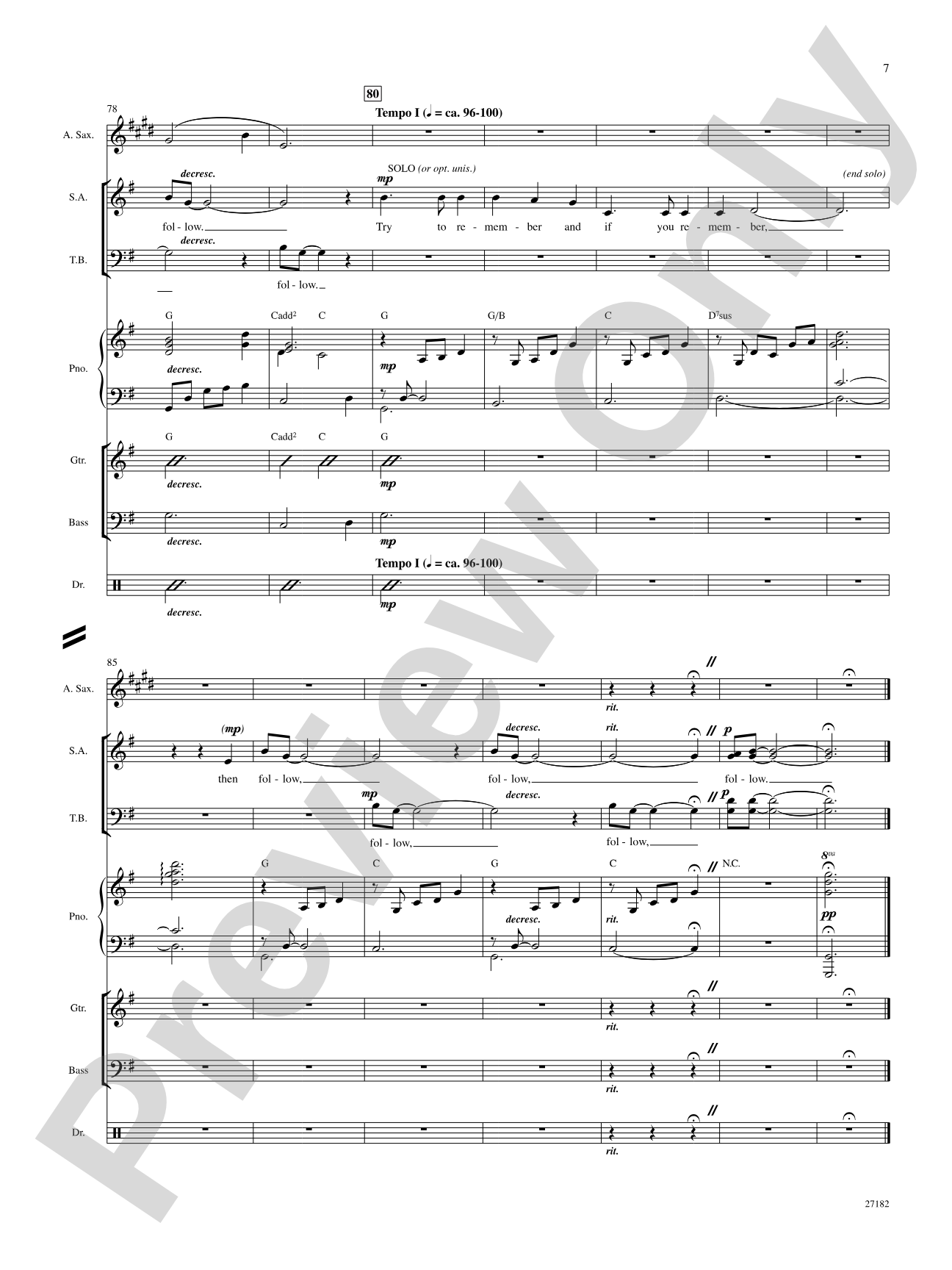 Try to Remember (from The Fantasticks): Choral SoundPax