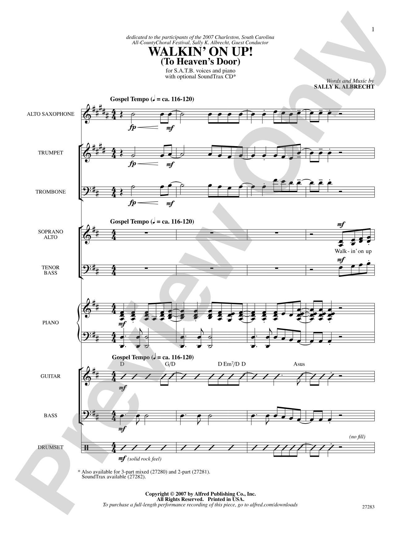 Walkin' On Up (To Heaven's Door): Choral SoundPax