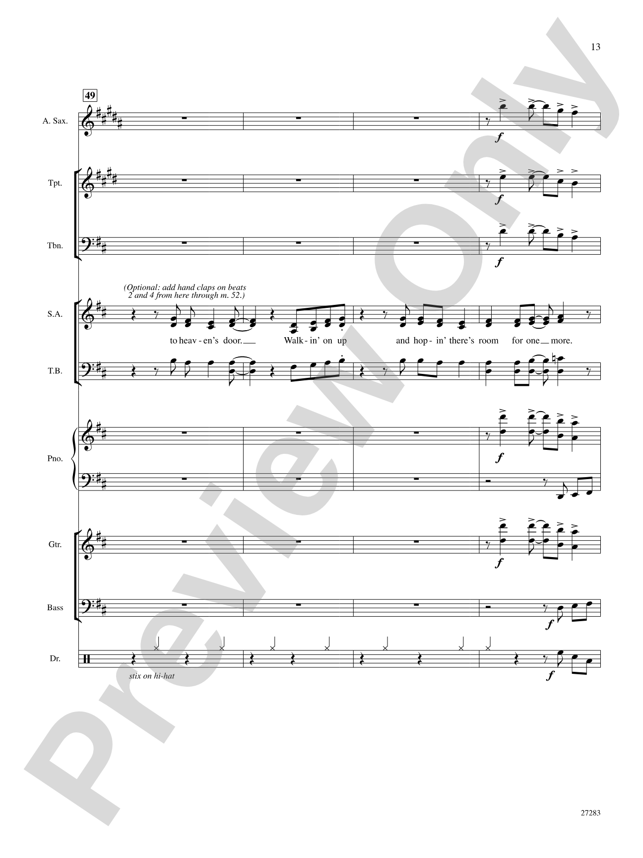 Walkin' On Up (To Heaven's Door): Choral SoundPax