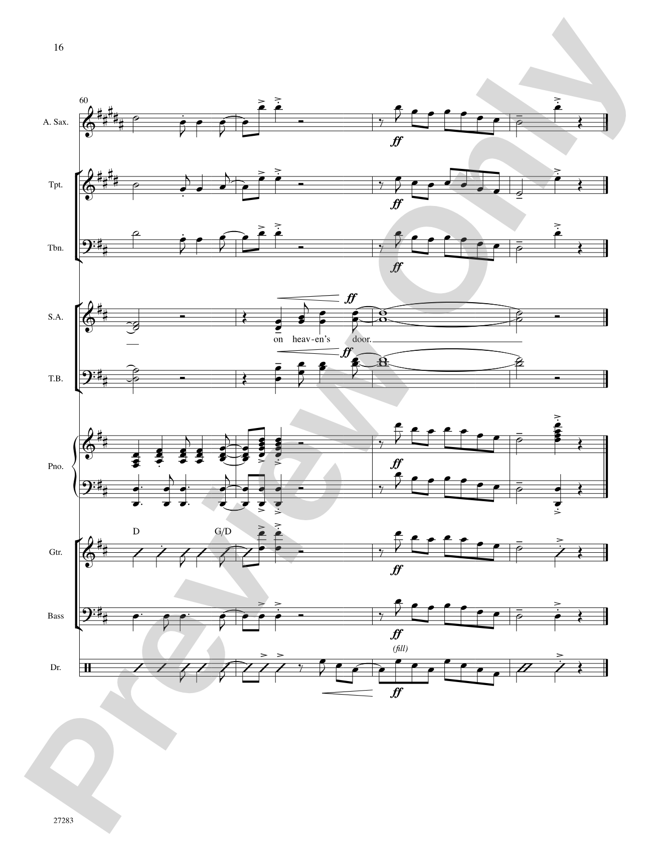 Walkin' On Up (To Heaven's Door): Choral SoundPax