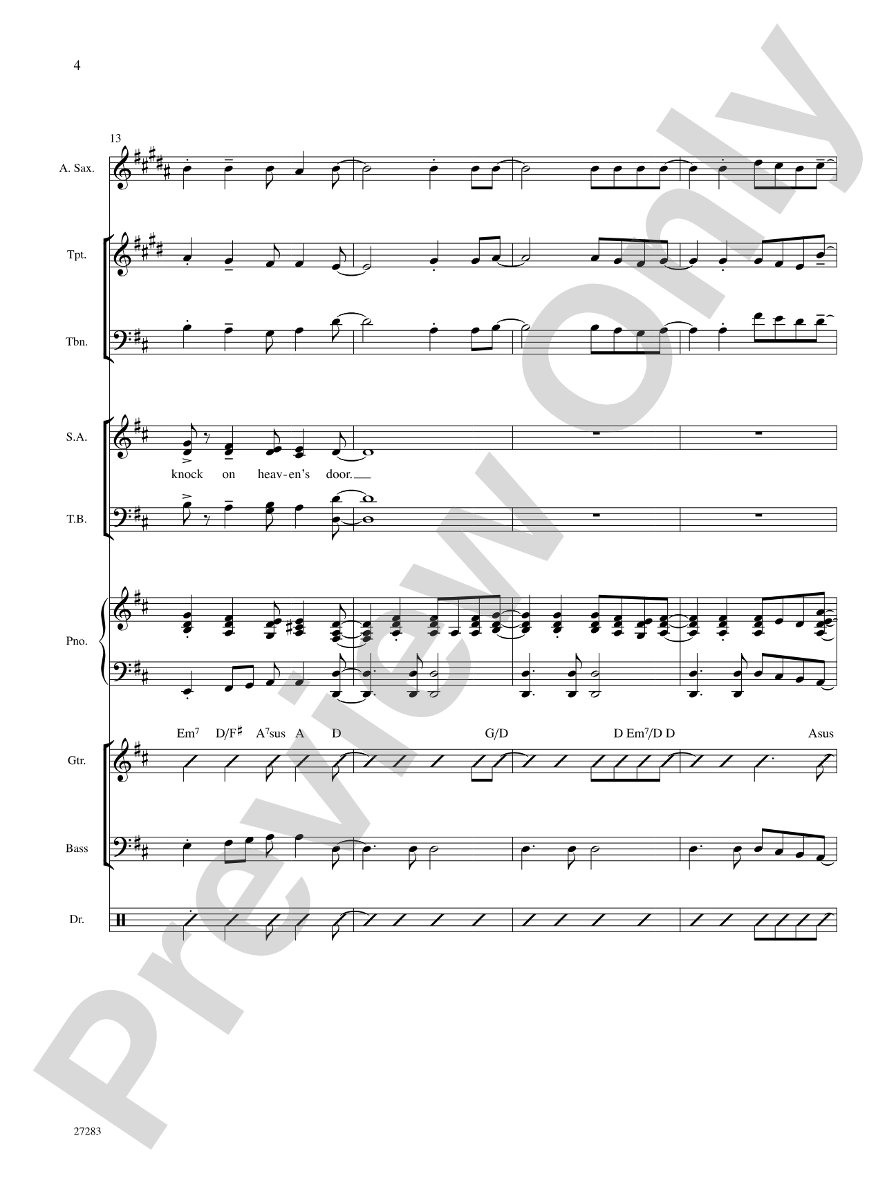 Walkin' On Up (To Heaven's Door): Choral SoundPax