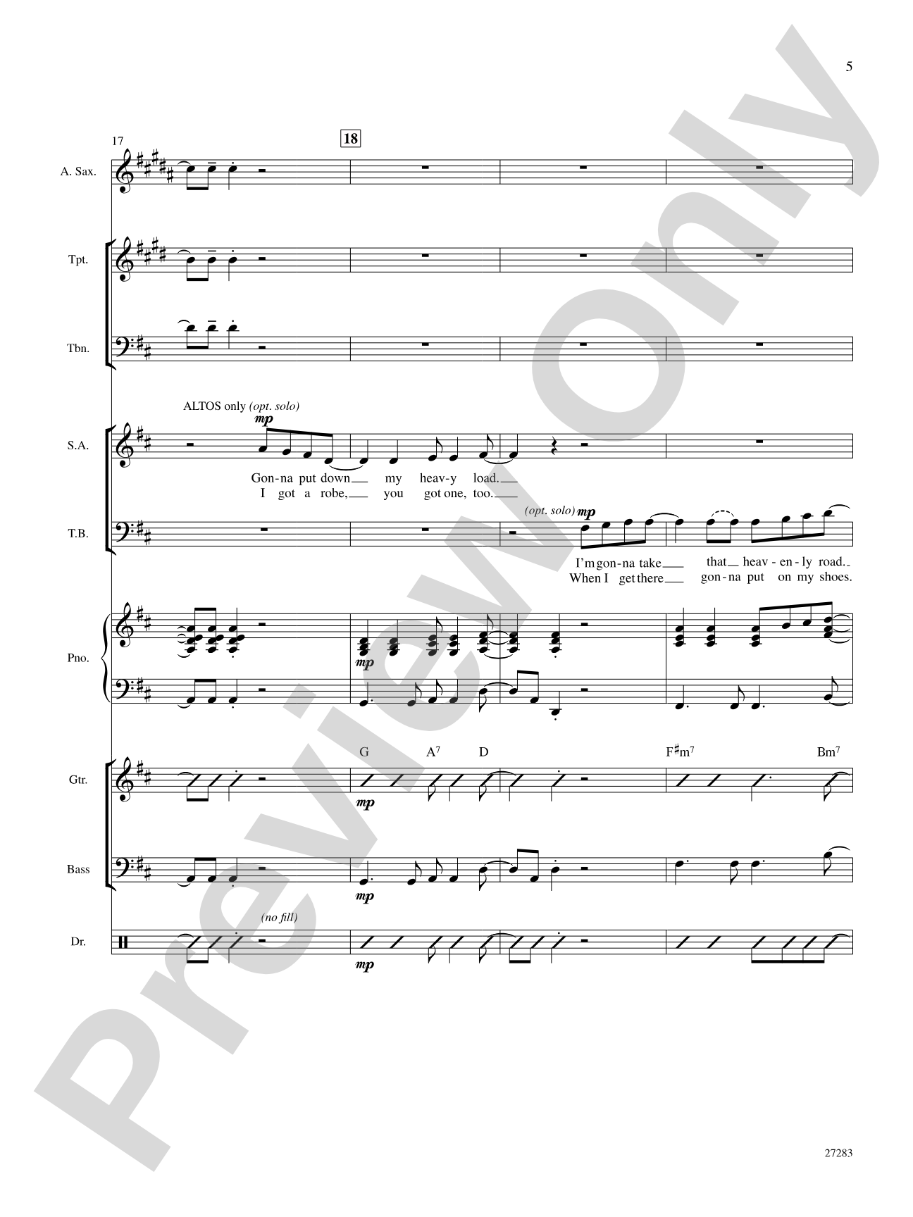 Walkin' On Up (To Heaven's Door): Choral SoundPax