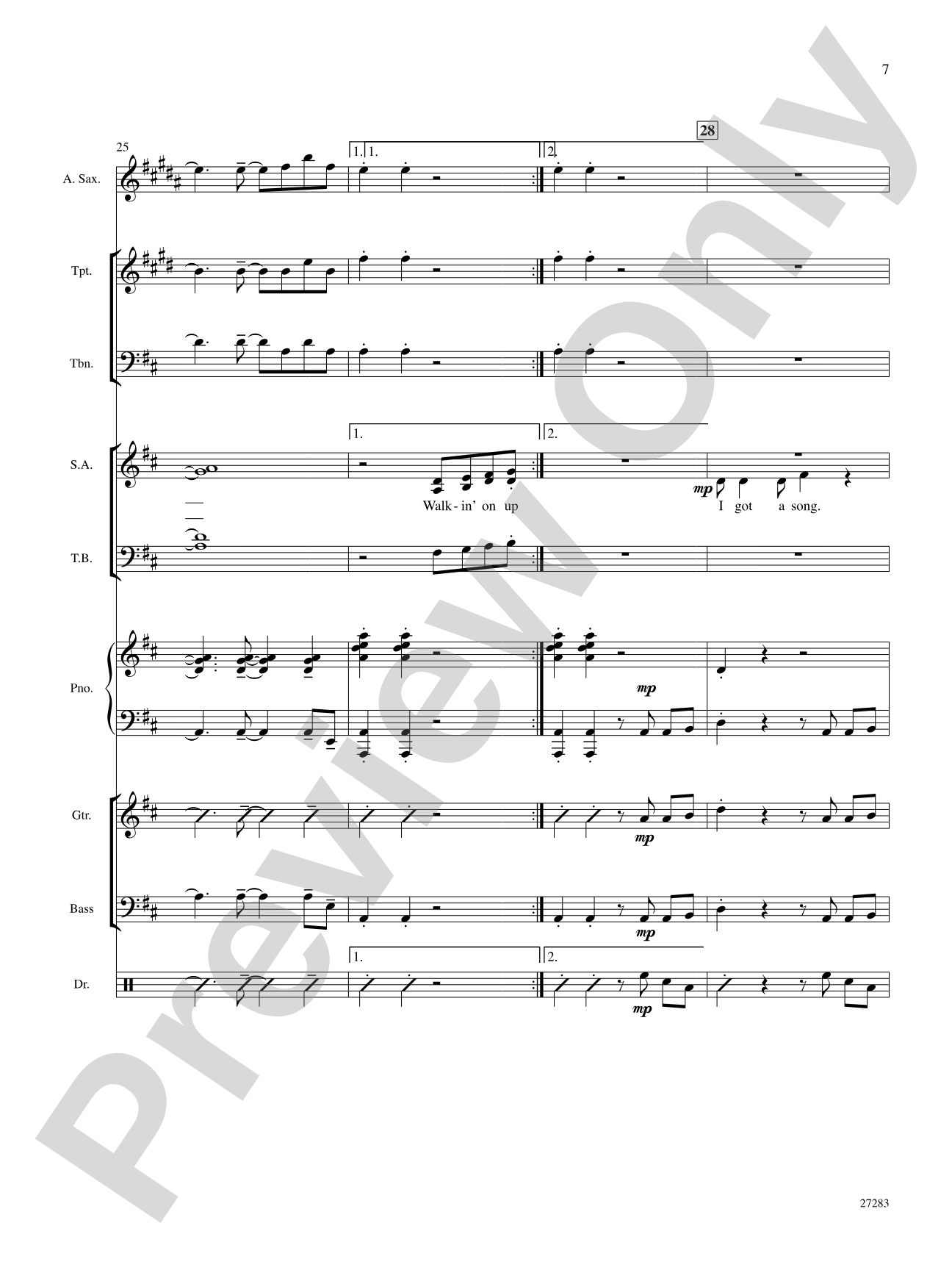 Walkin' On Up (To Heaven's Door): Choral SoundPax