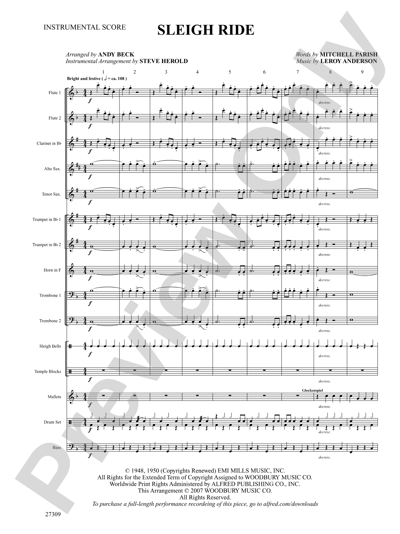 Sleigh Ride: Choral SoundPax