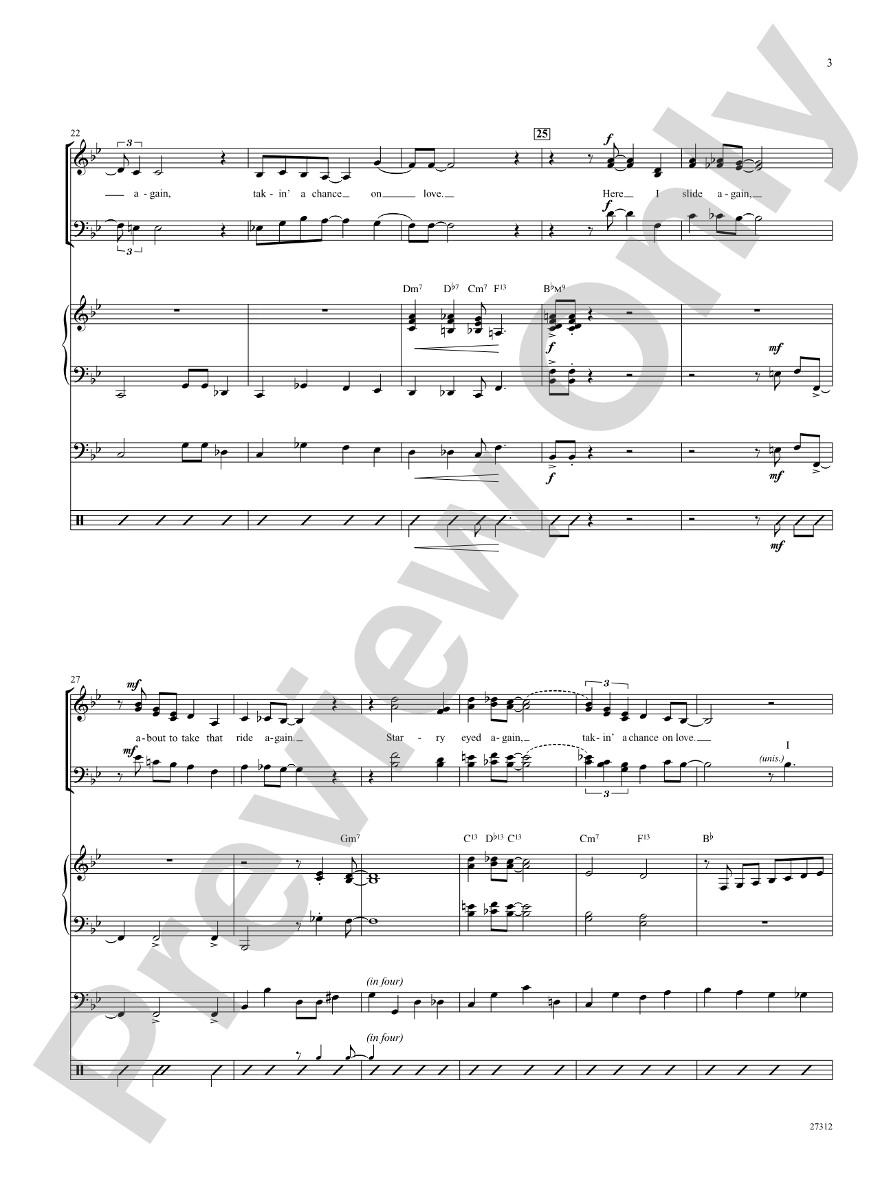 Taking a Chance on Love: Score: Choral SoundPax