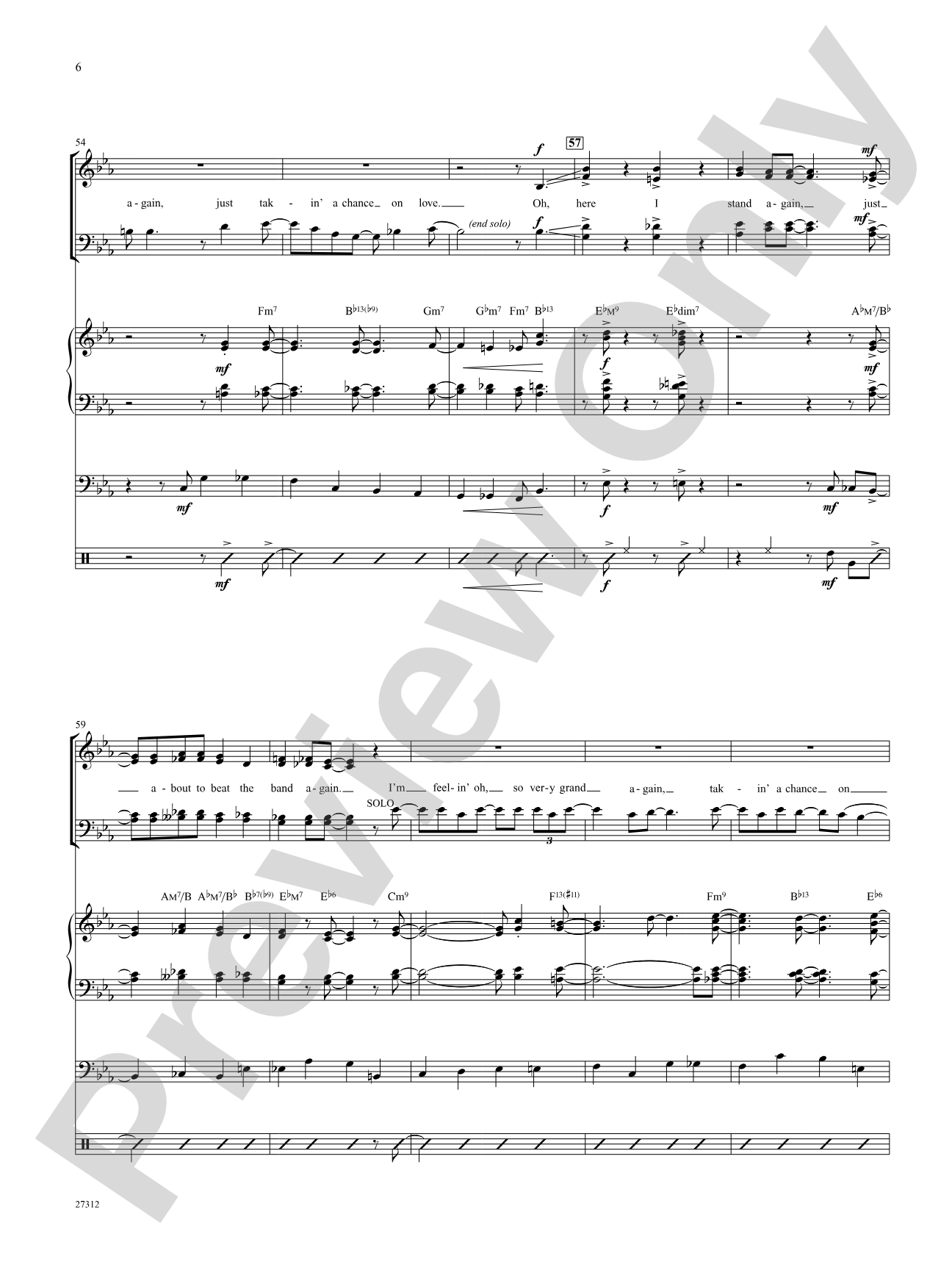 Taking a Chance on Love: Score: Choral SoundPax