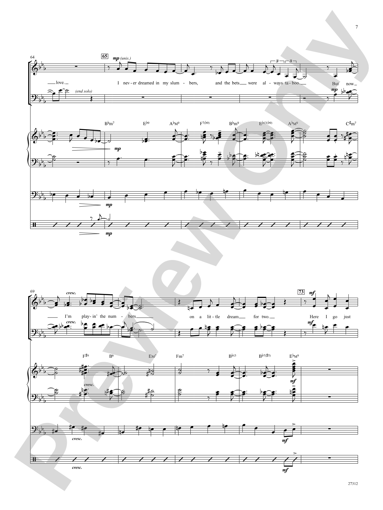 Taking a Chance on Love: Score: Choral SoundPax