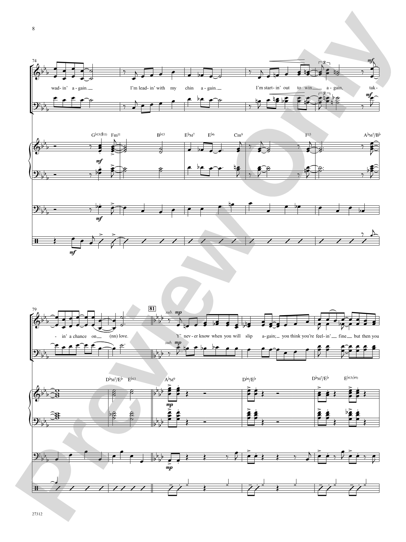 Taking a Chance on Love: Score: Choral SoundPax