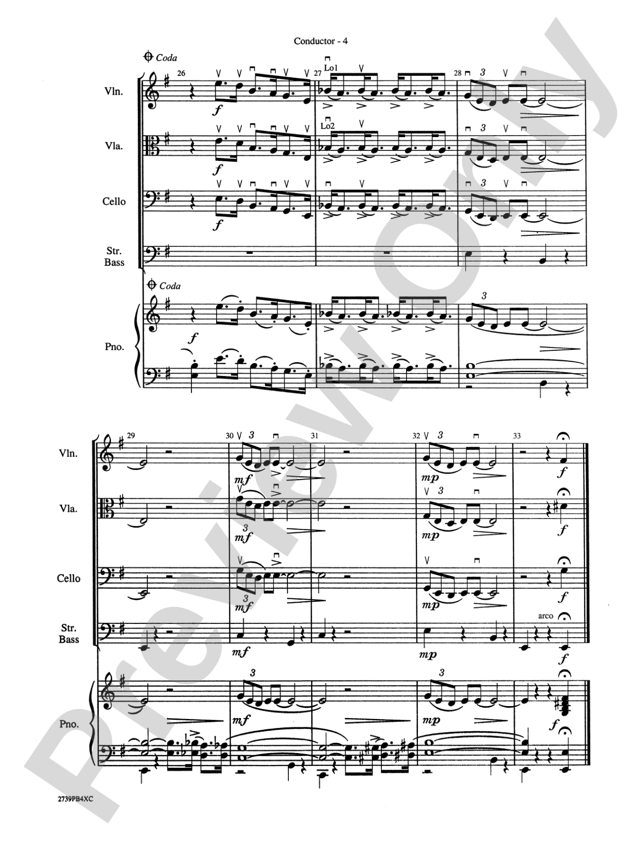 The Pink Panther: String Orchestra Conductor Score & Parts