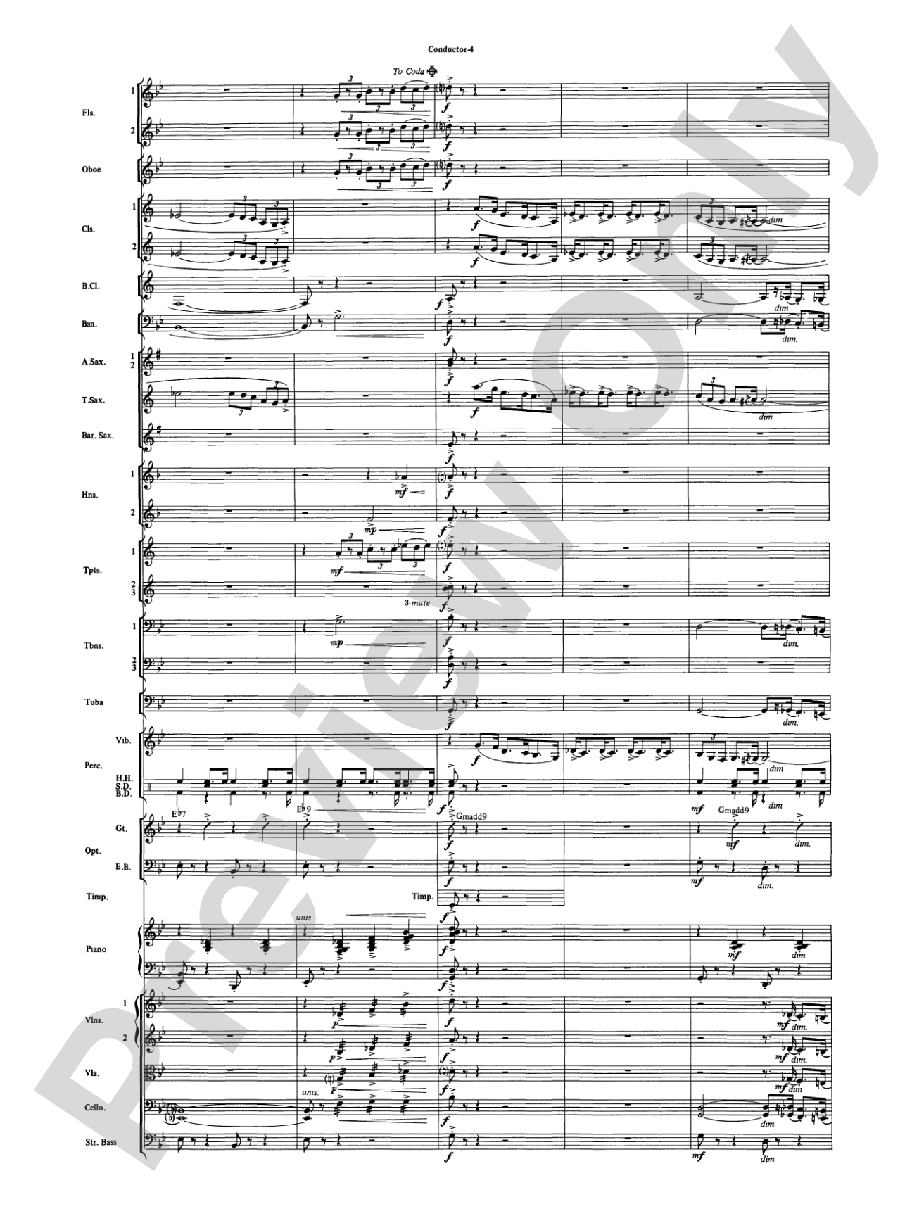 The Pink Panther: Full Orchestra Conductor Score & Parts