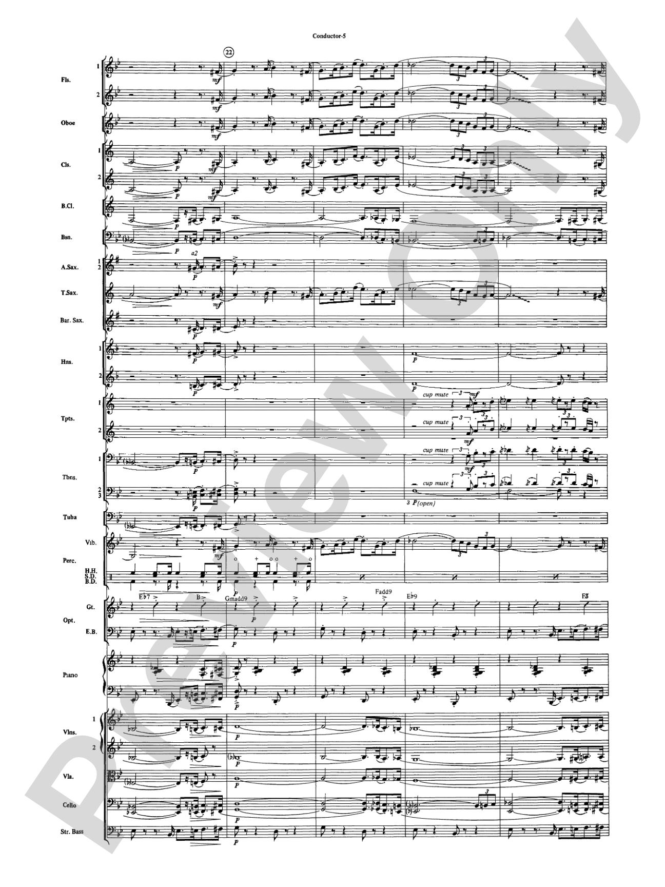 The Pink Panther: Full Orchestra Conductor Score & Parts
