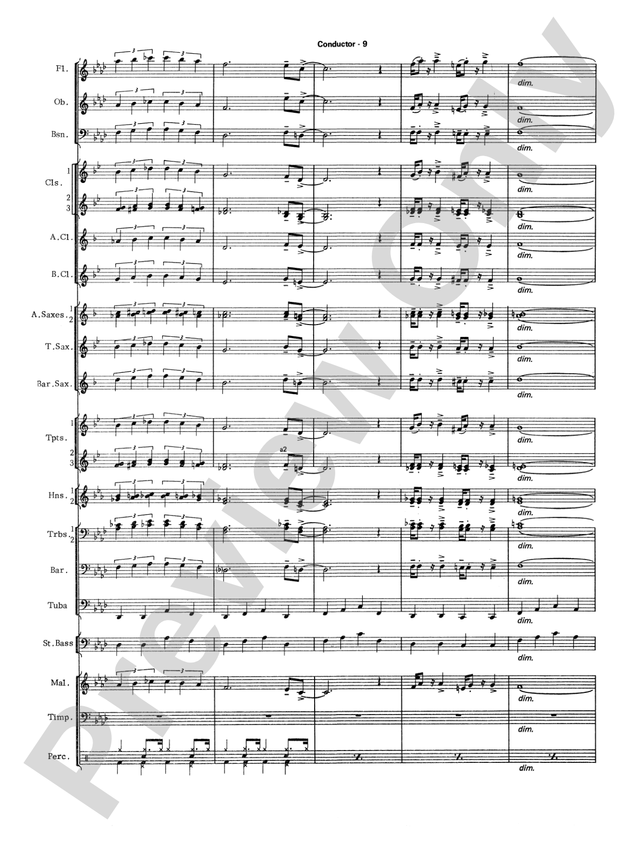 The Pink Panther: Concert Band Conductor Score & Parts