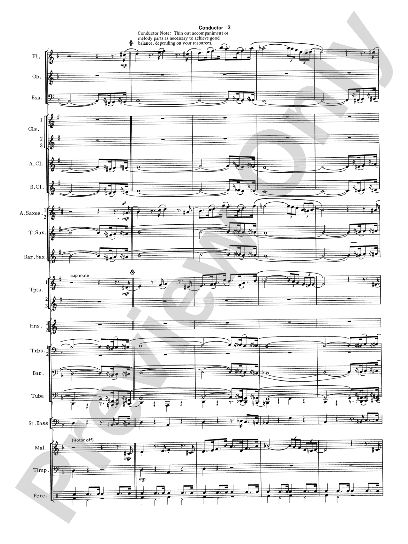 The Pink Panther: Concert Band Conductor Score & Parts