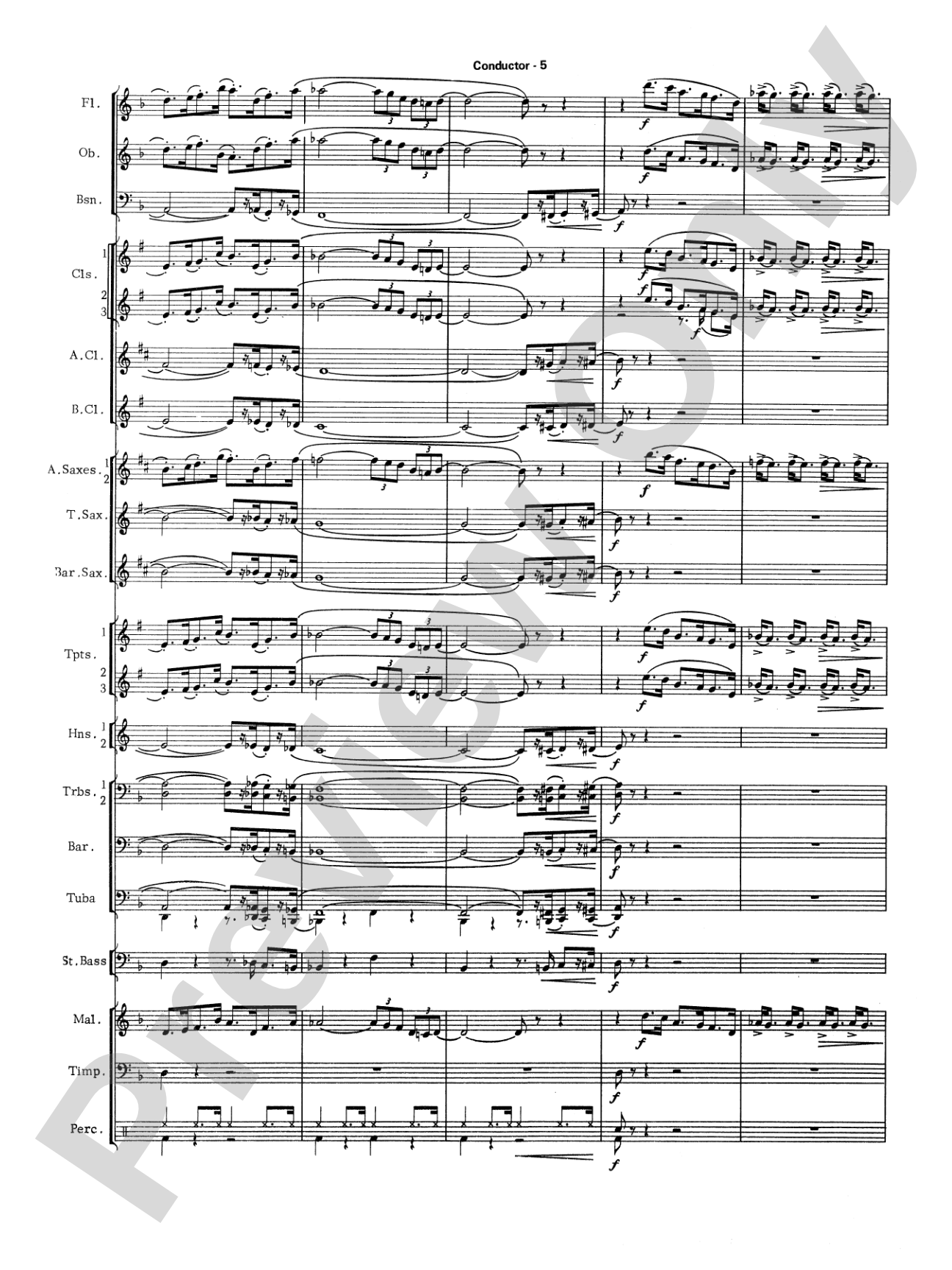 The Pink Panther: Concert Band Conductor Score & Parts