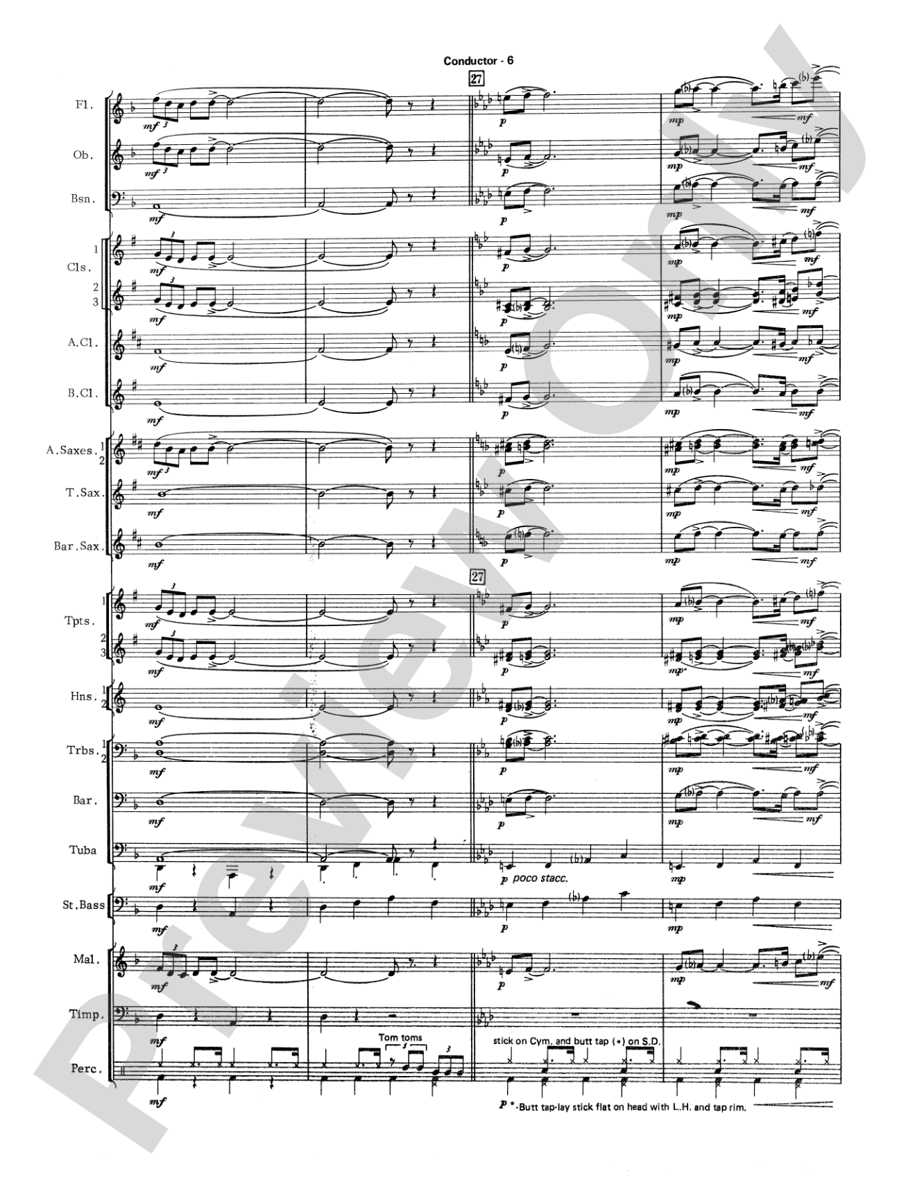 The Pink Panther: Concert Band Conductor Score & Parts
