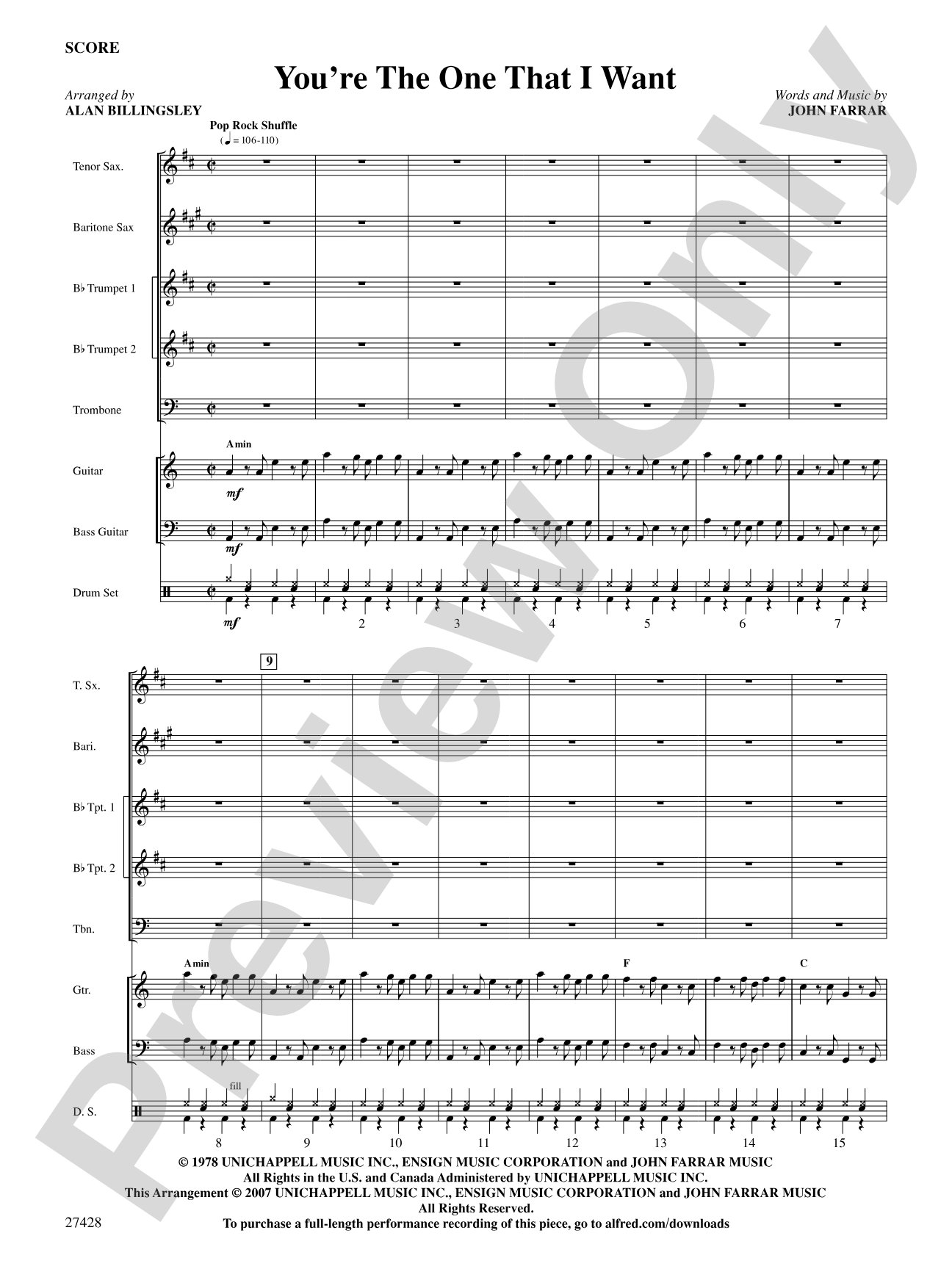 You're the One That I Want (from Grease): Choral SoundPax