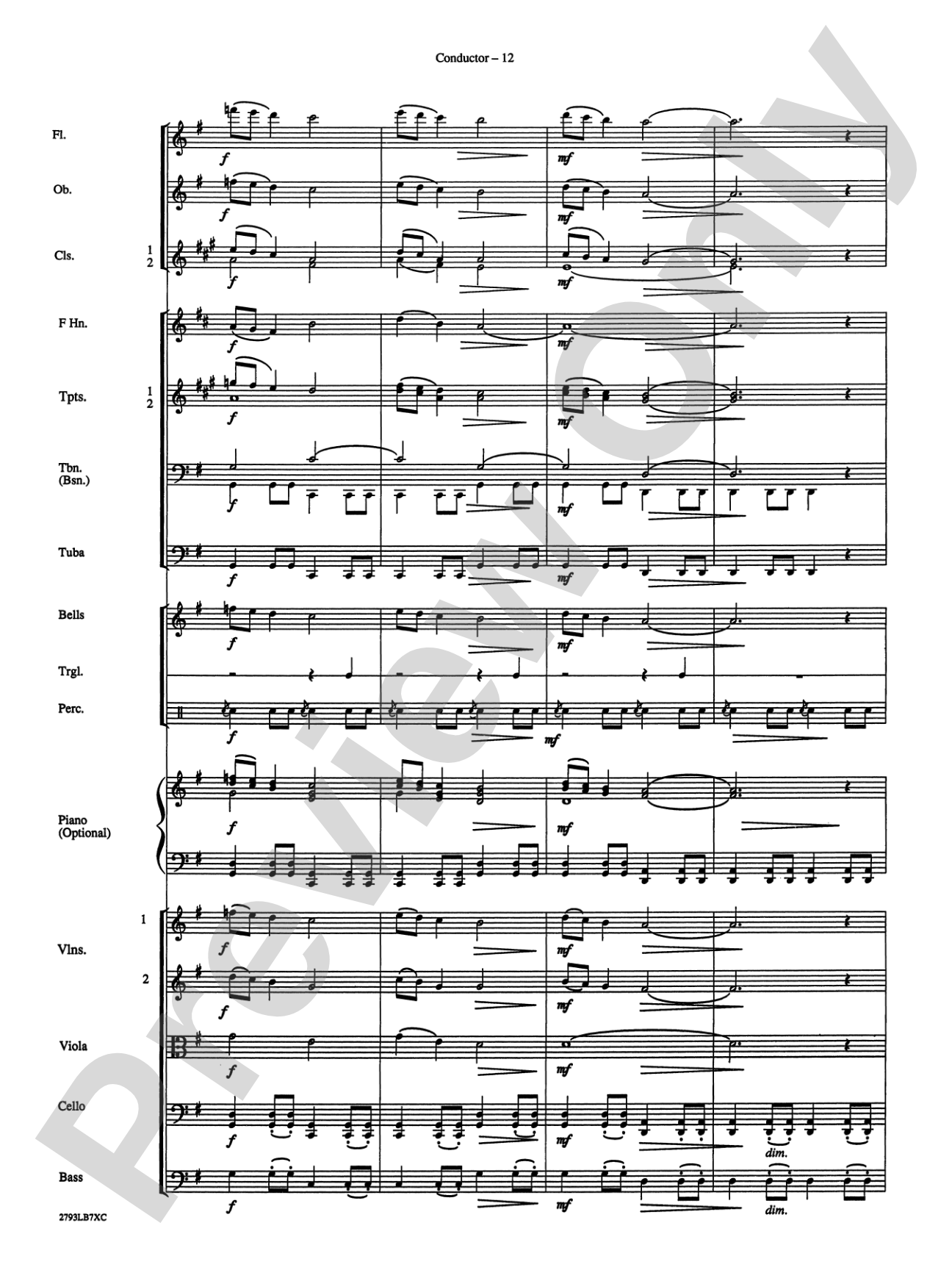The Little Drummer Boy: Full Orchestra Conductor Score & Parts