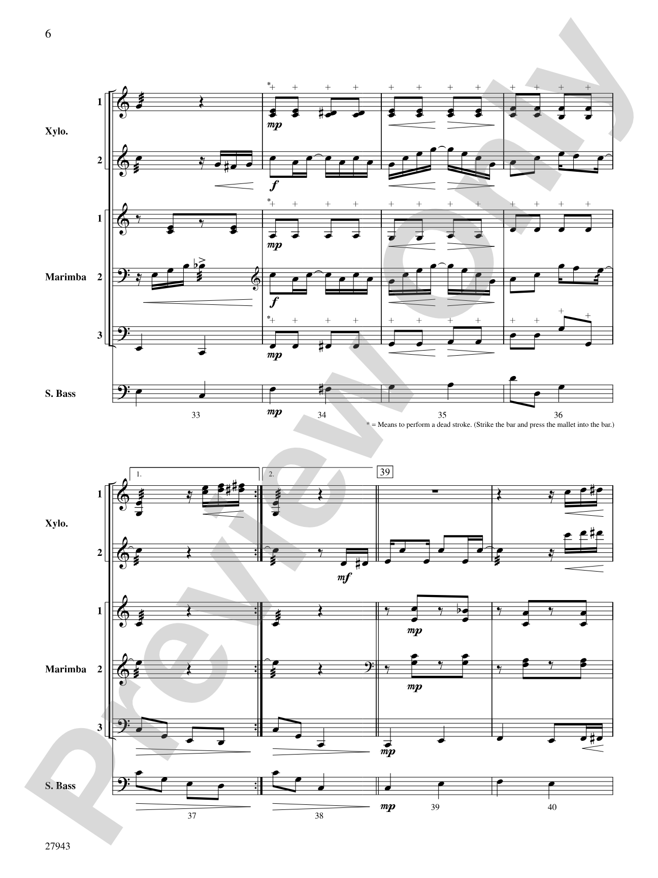The Entertainer: Percussion Ensemble Conductor Score & Parts