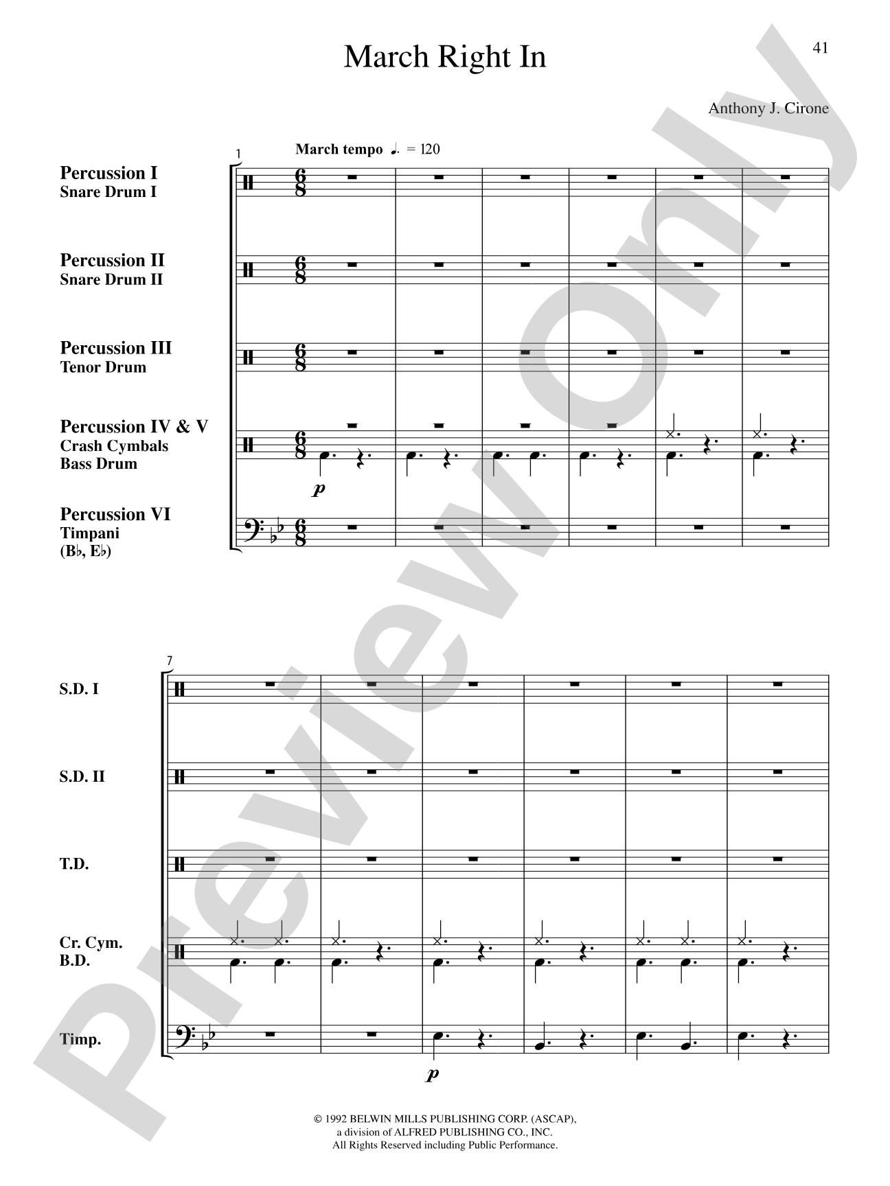 The Anthony J. Cirone Intermediate Percussion Ensemble Collection: Percussion Ensemble Conductor Score & Parts