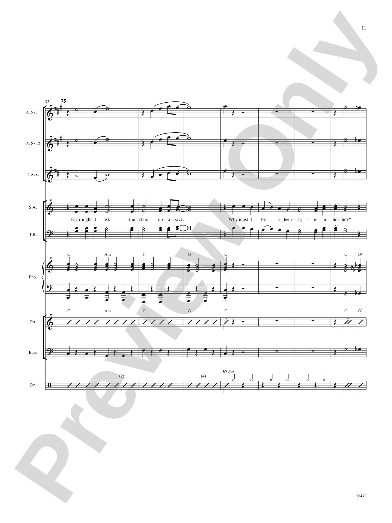 A Teenager in Love: Choral SoundPax