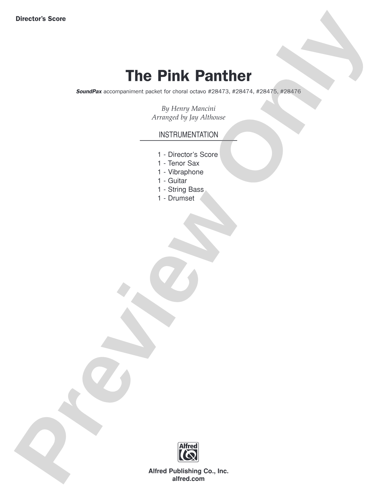 The Pink Panther: Choral SoundPax