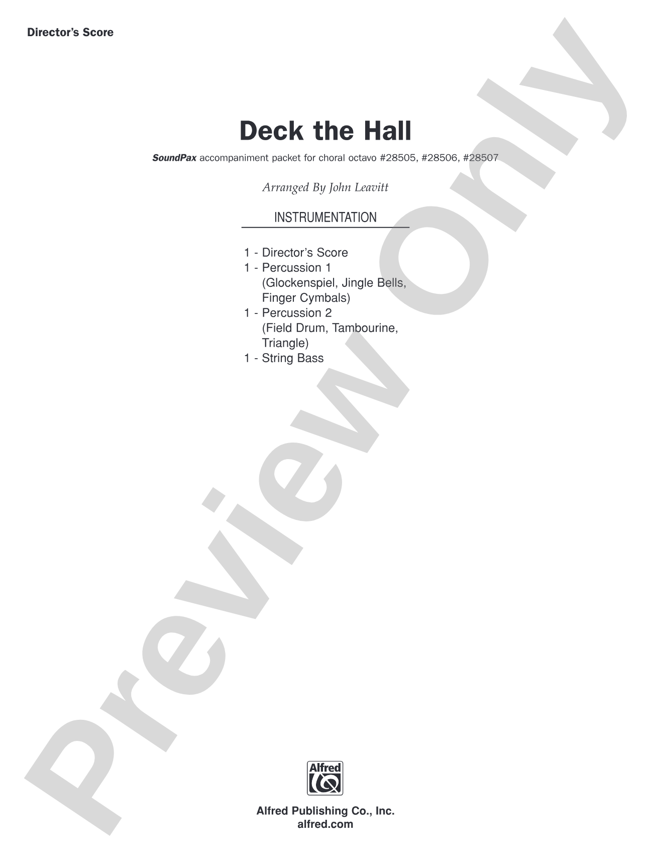 Deck the Hall: Choral SoundPax