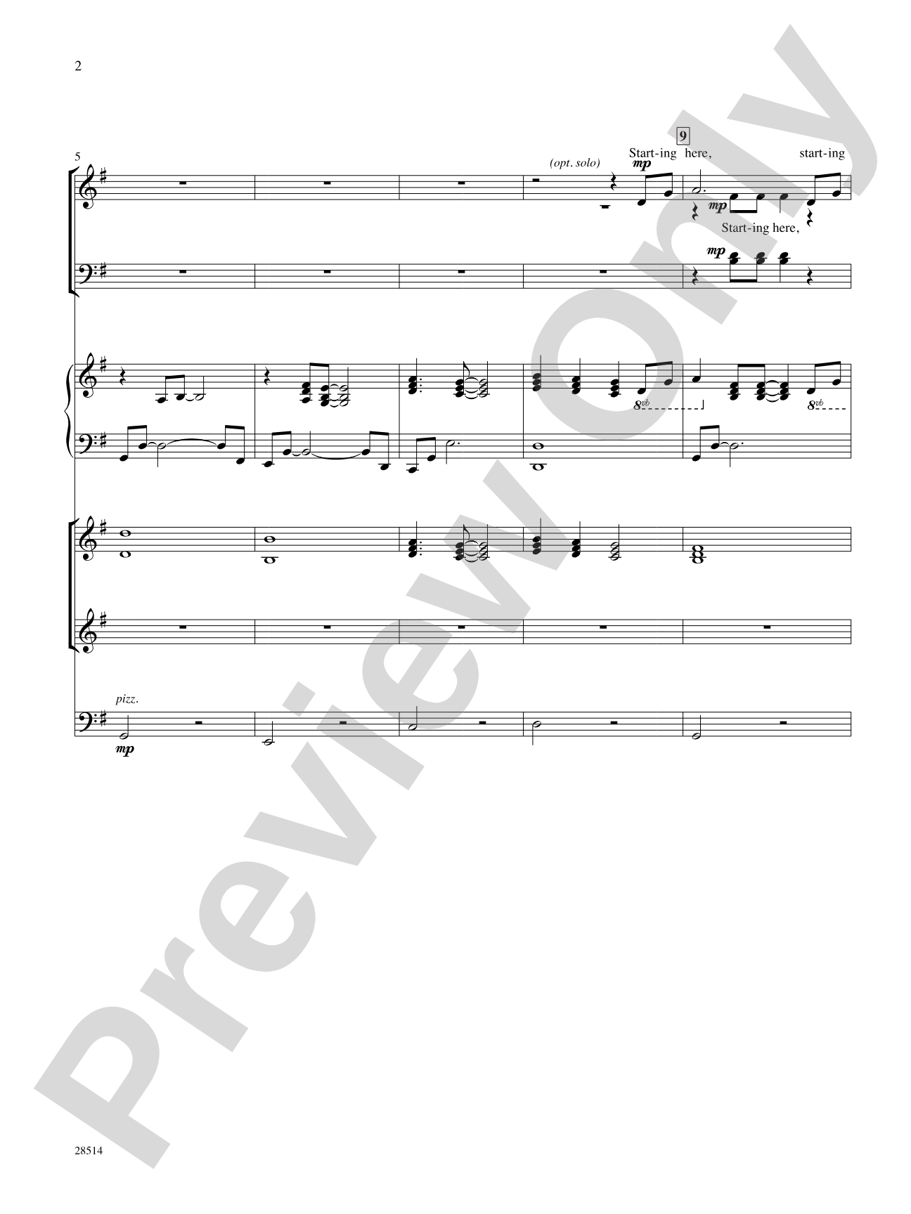 Starting Here, Starting Now (from the musical Starting Here, Starting Now): Score: Choral SoundPax