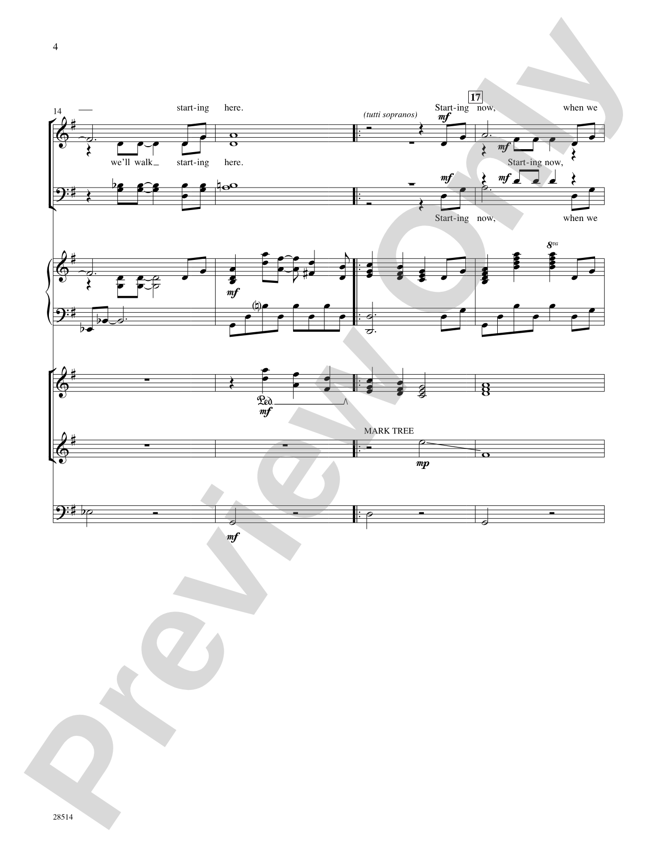 Starting Here, Starting Now (from the musical Starting Here, Starting Now): Score: Choral SoundPax