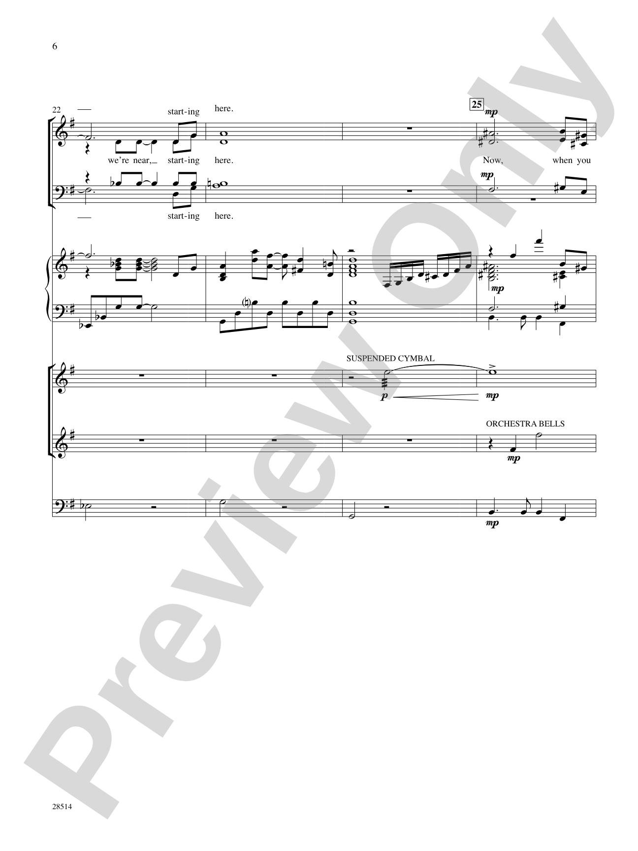 Starting Here, Starting Now (from the musical Starting Here, Starting Now): Score: Choral SoundPax