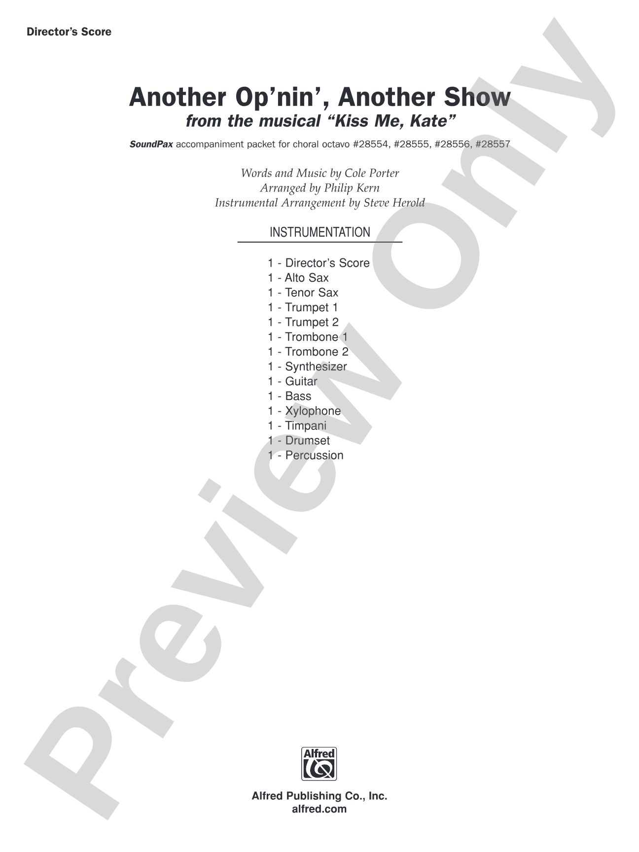 Another Op'nin', Another Show: Choral SoundPax