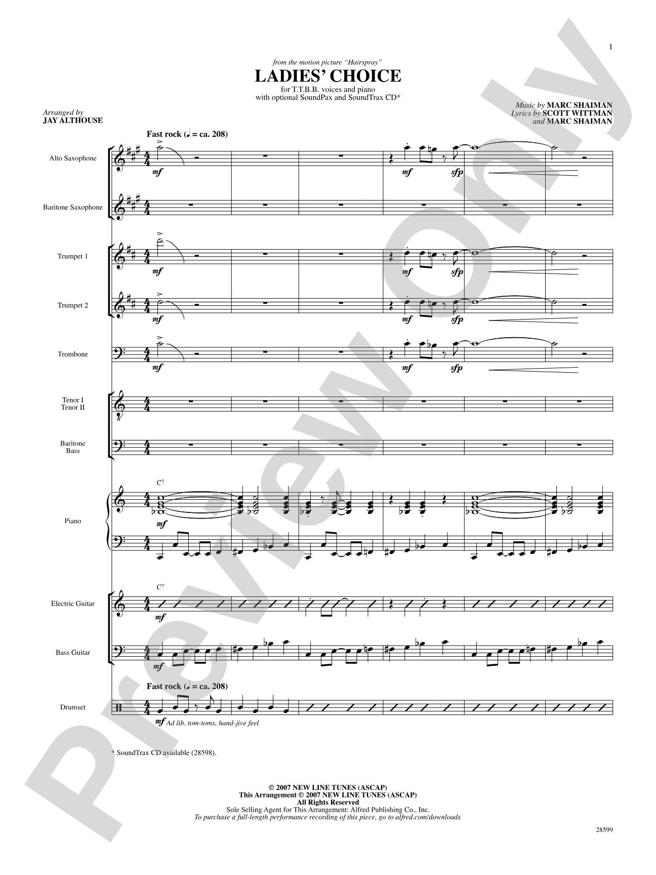 Ladies' Choice (from the movie Hairspray): Choral SoundPax