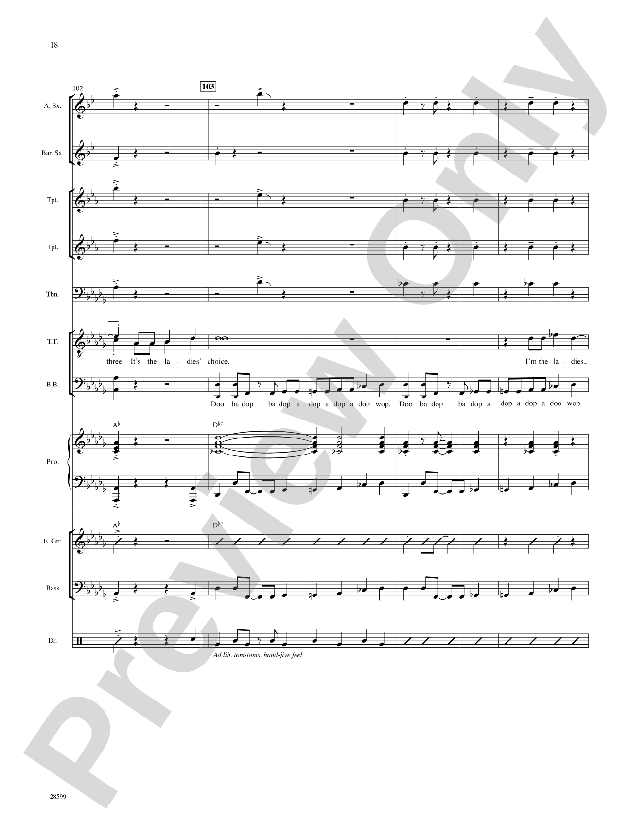 Ladies' Choice (from the movie Hairspray): Choral SoundPax