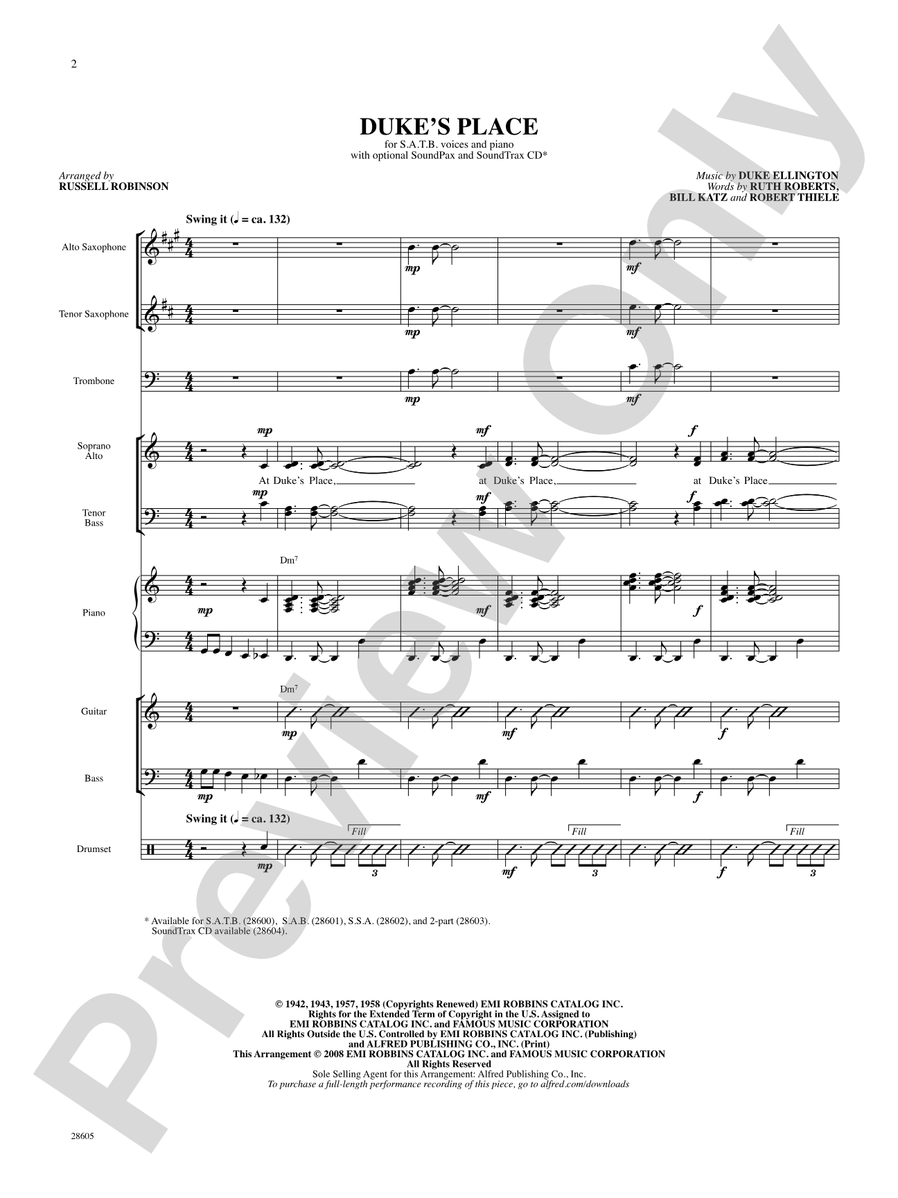 Duke's Place: Choral SoundPax