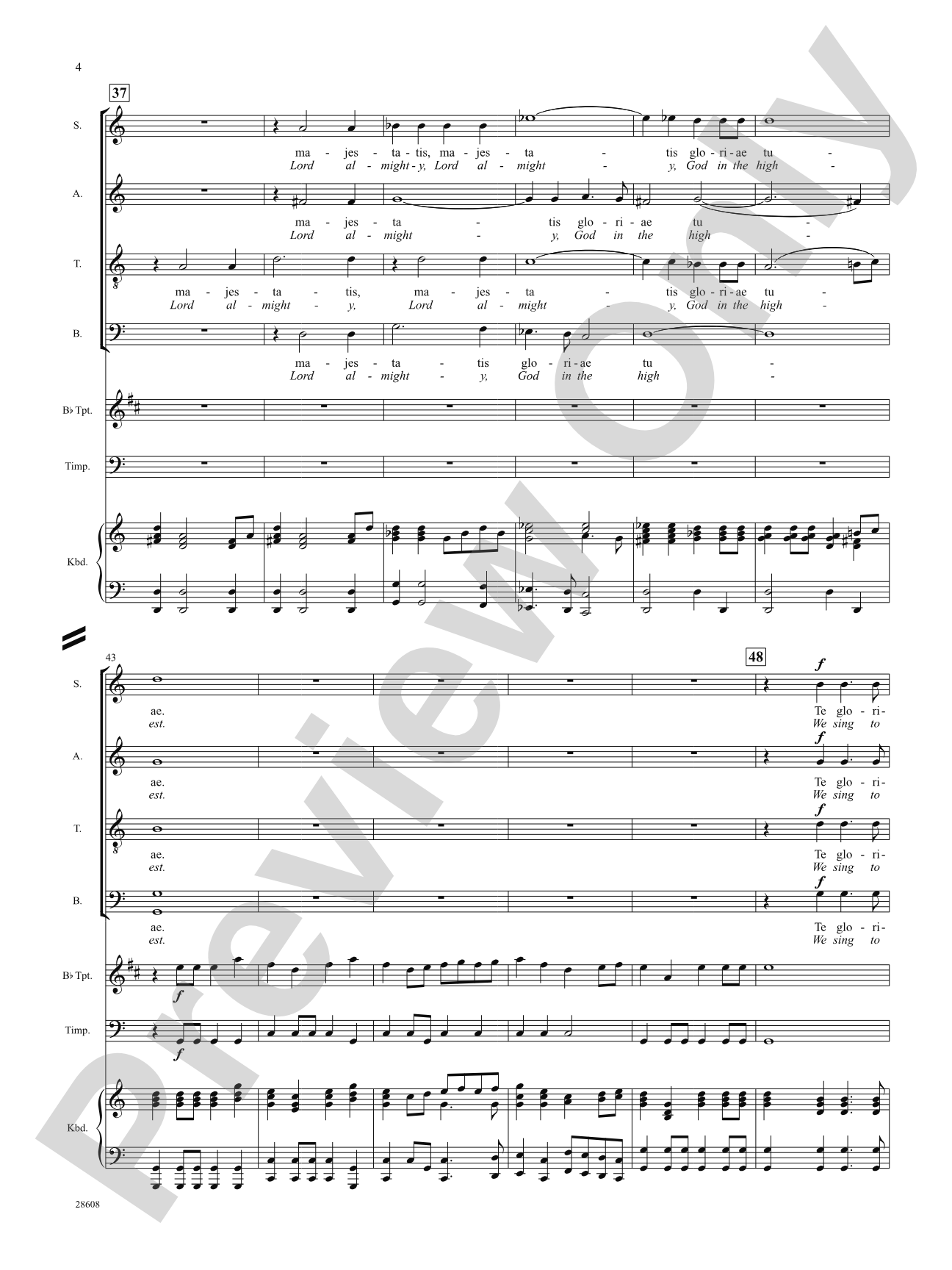 Pleni Sunt Coeli (from Te Deum): Choral SoundPax