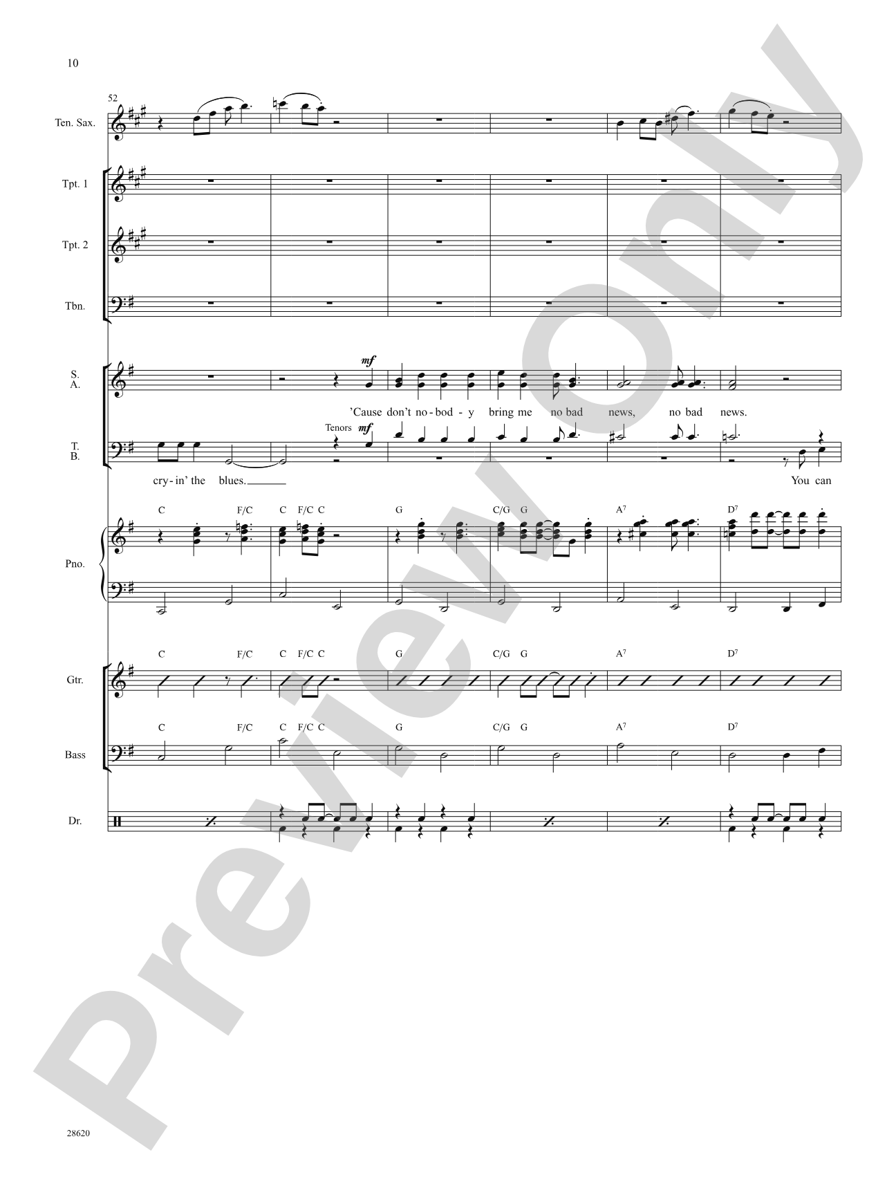 Don't Nobody Bring Me No Bad News (from the musical The Wiz): Choral SoundPax