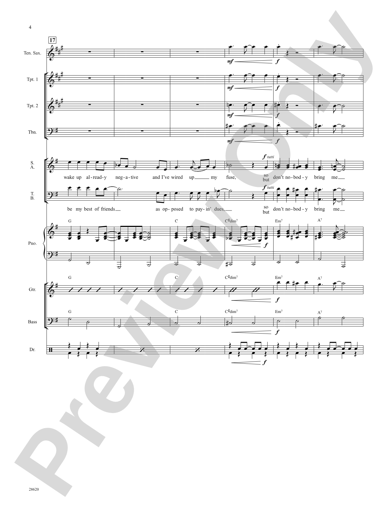 Don't Nobody Bring Me No Bad News (from the musical The Wiz): Choral SoundPax