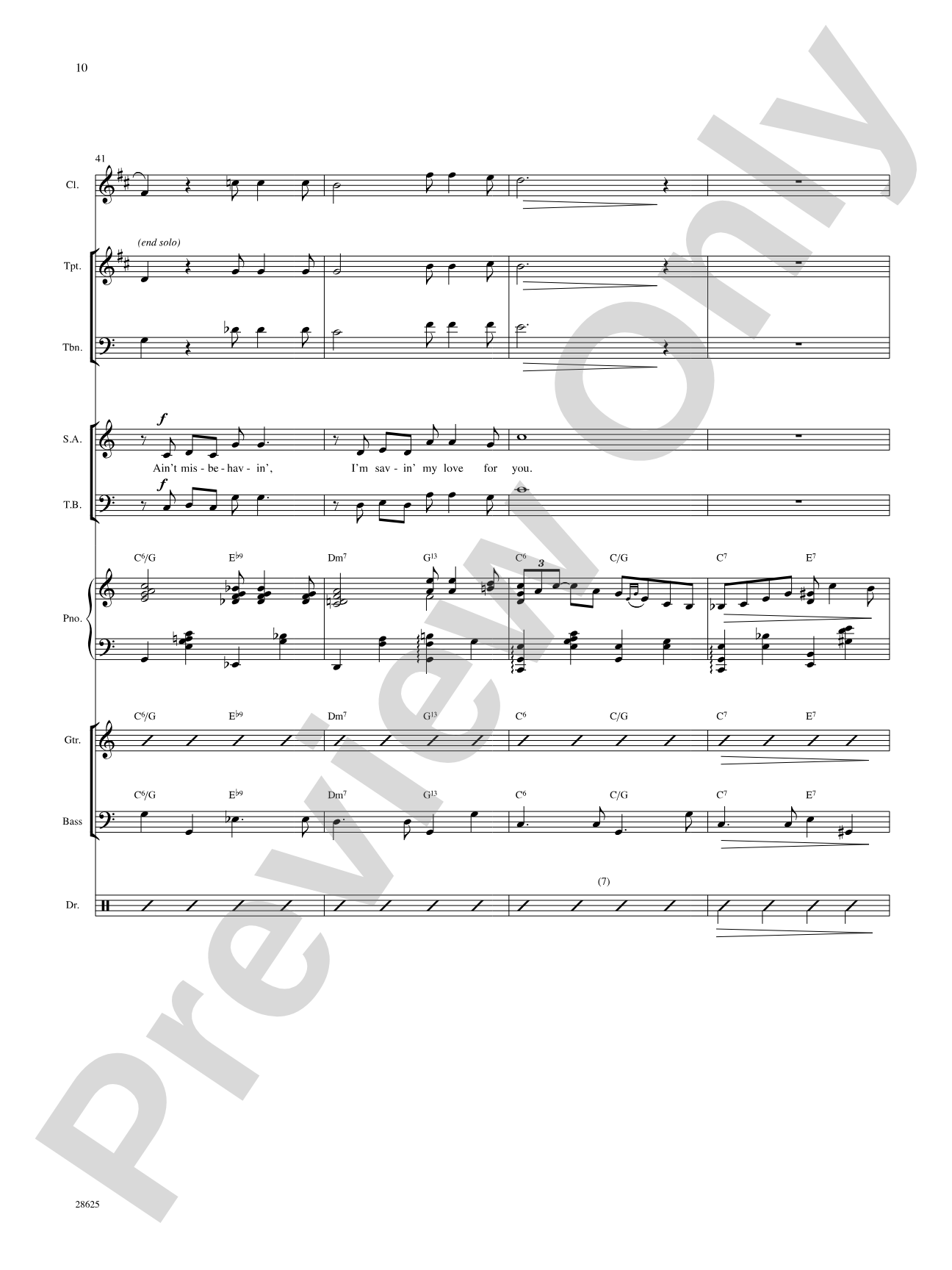 Ain't Misbehavin' (from the musical Ain't Misbehavin'): Choral SoundPax