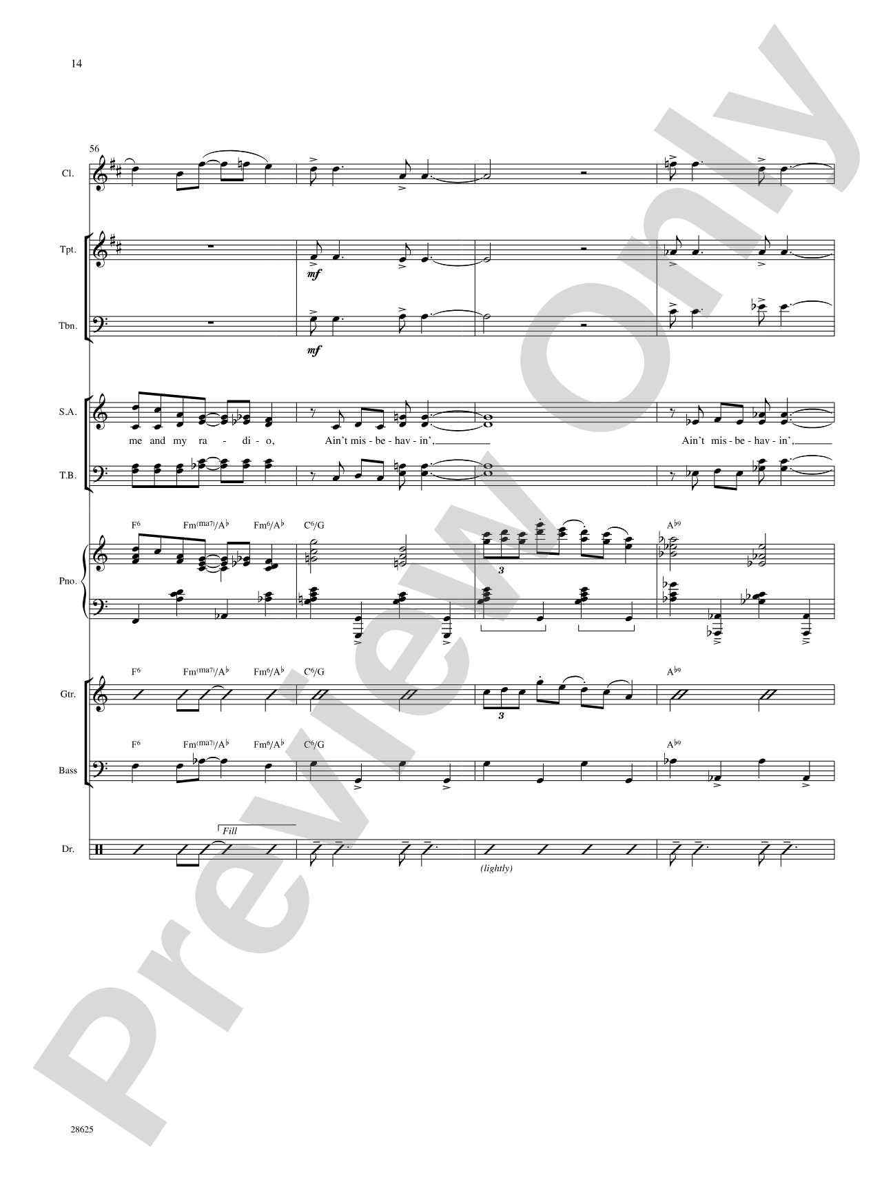 Ain't Misbehavin' (from the musical Ain't Misbehavin'): Choral SoundPax