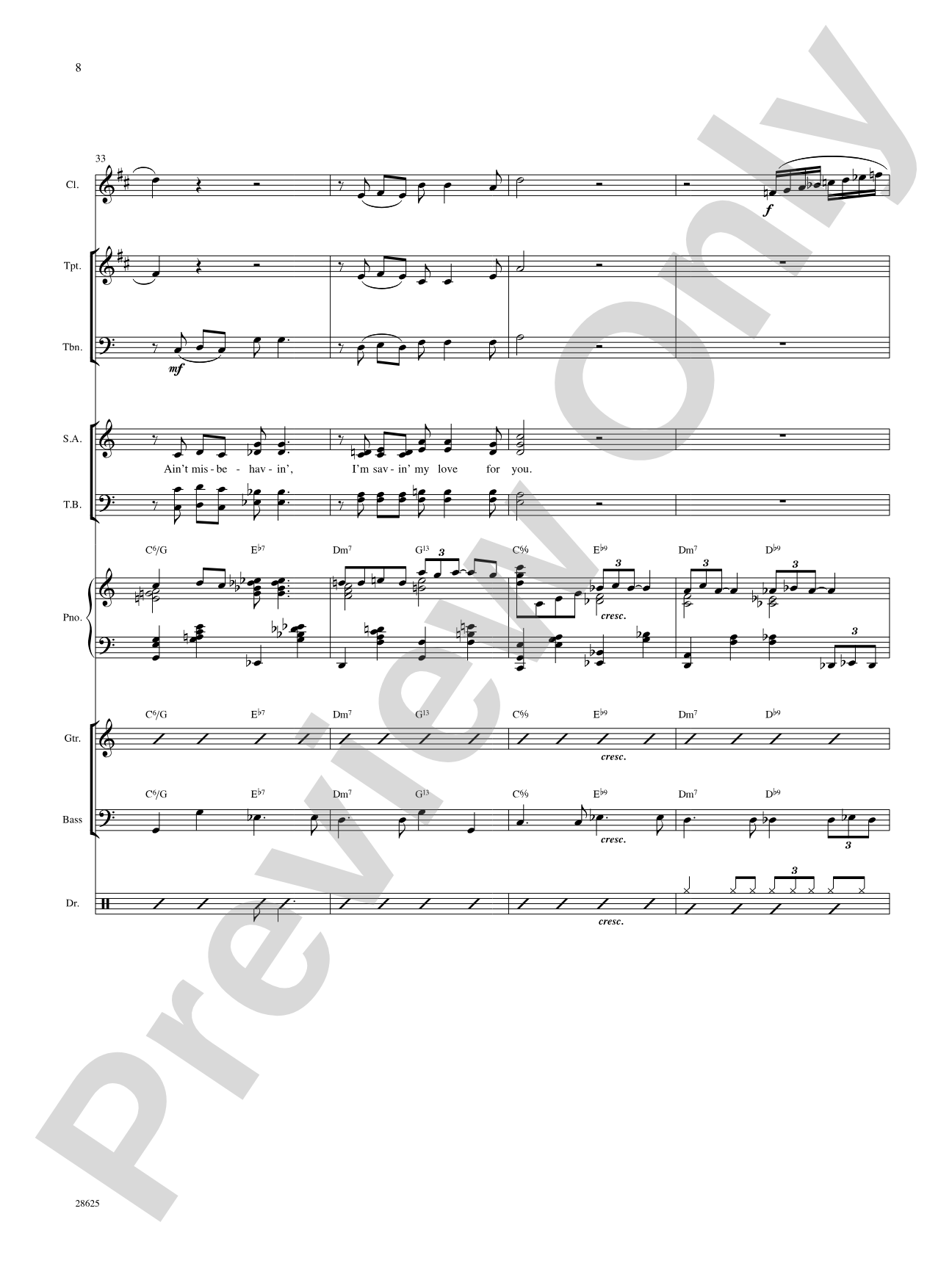 Ain't Misbehavin' (from the musical Ain't Misbehavin'): Choral SoundPax