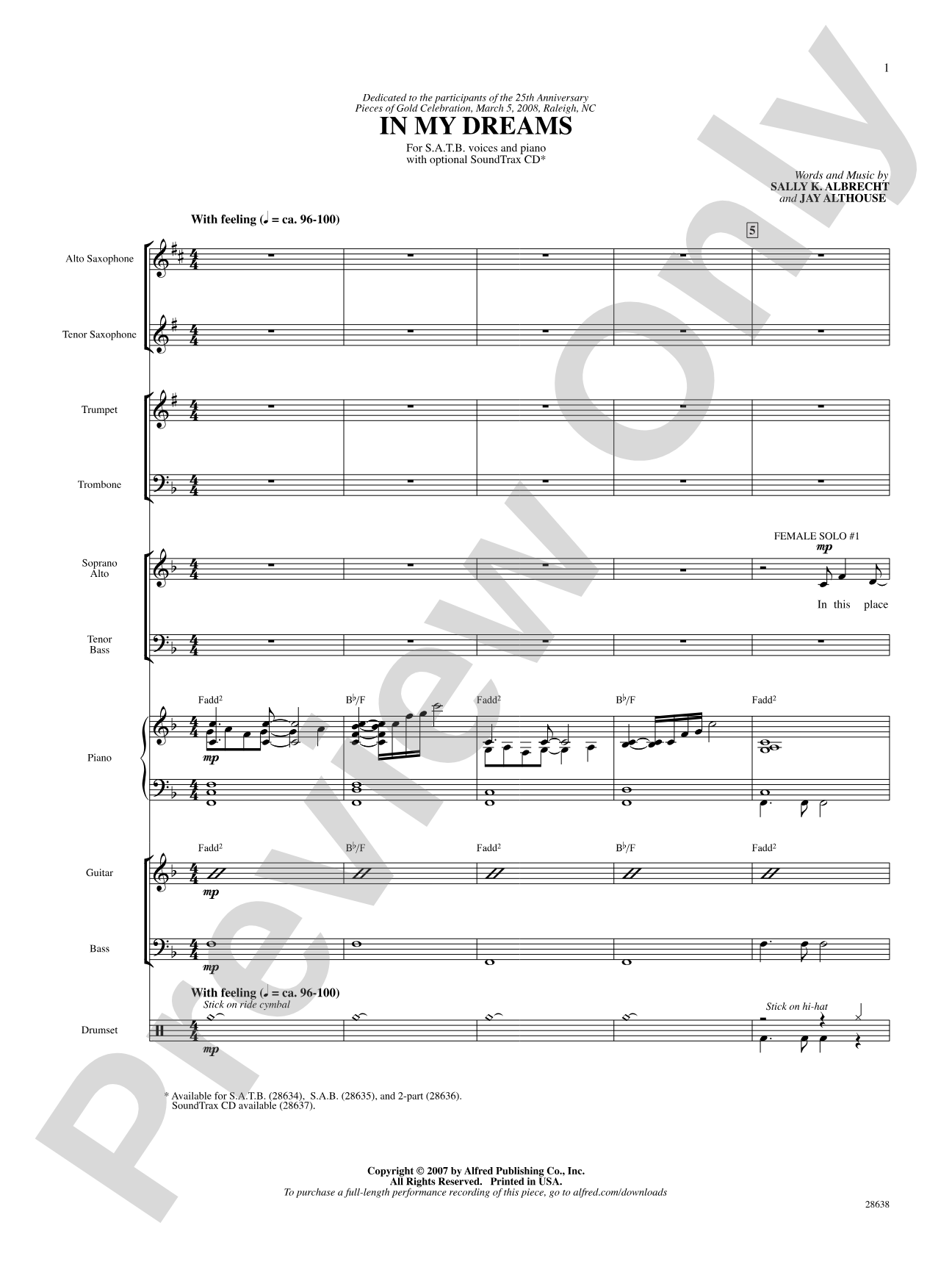 In My Dreams: Choral SoundPax