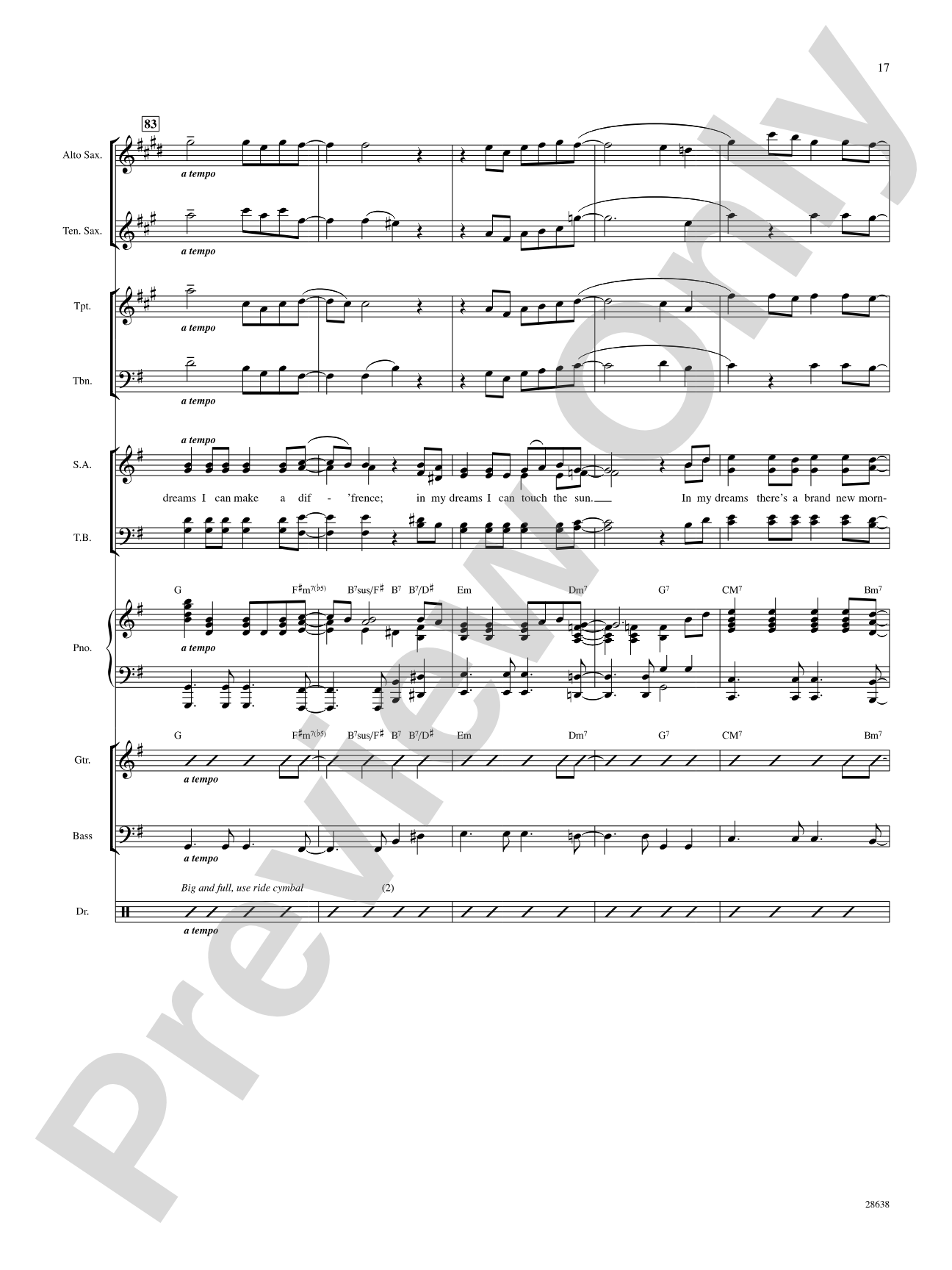 In My Dreams: Choral SoundPax