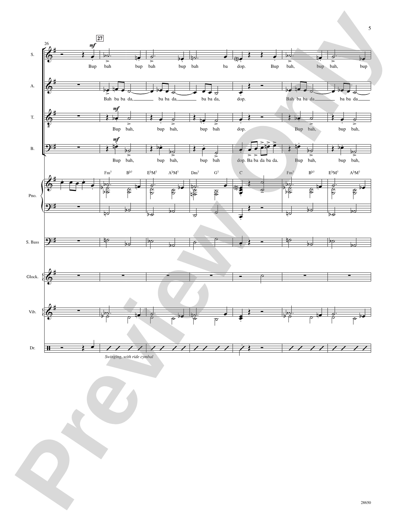 License to Scat (from the motion picture License to Wed): Choral SoundPax