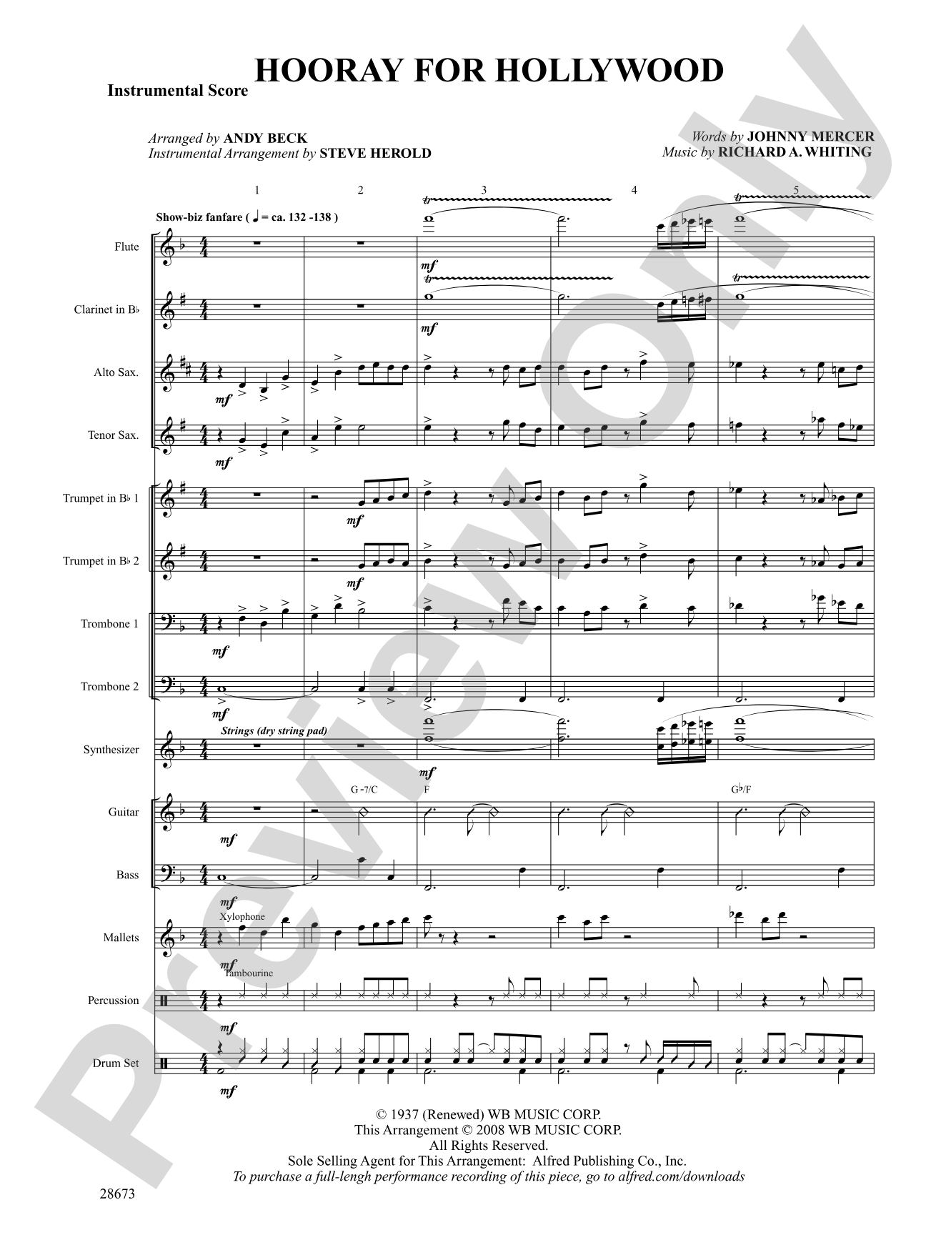 Hooray for Hollywood: Choral SoundPax
