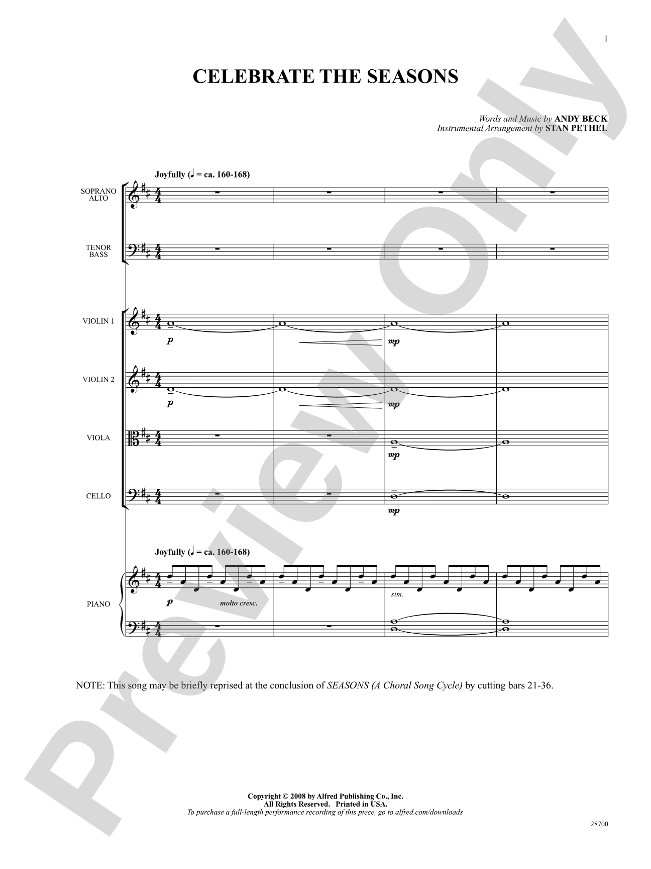 Celebrate the Seasons: Choral SoundPax