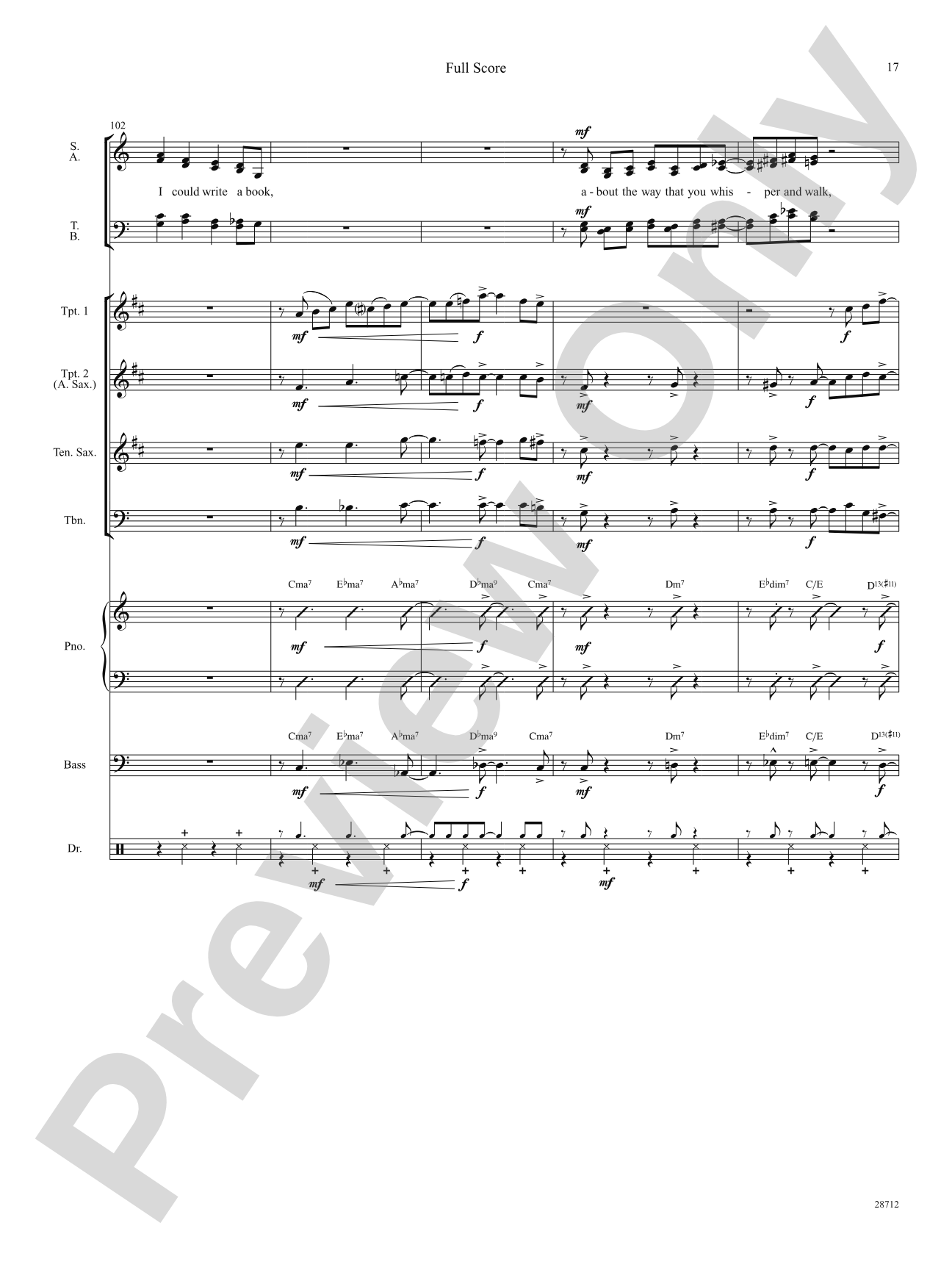 I Could Write a Book: Score: Choral SoundPax