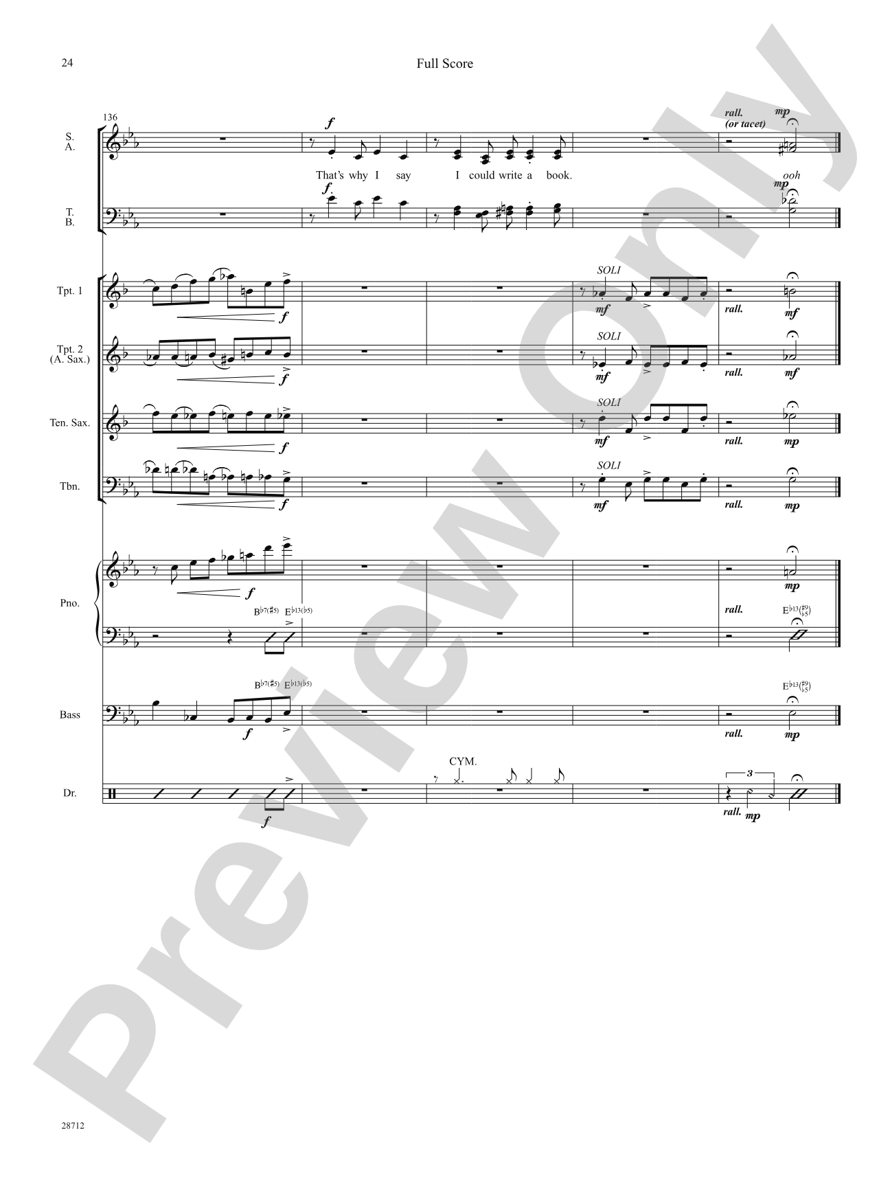 I Could Write a Book: Score: Choral SoundPax