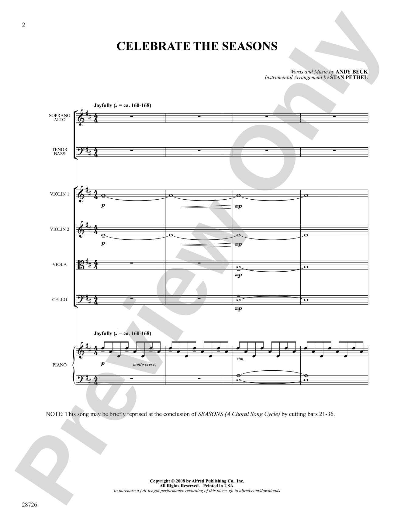 Seasons (A Choral Song Cycle): Choral SoundPax