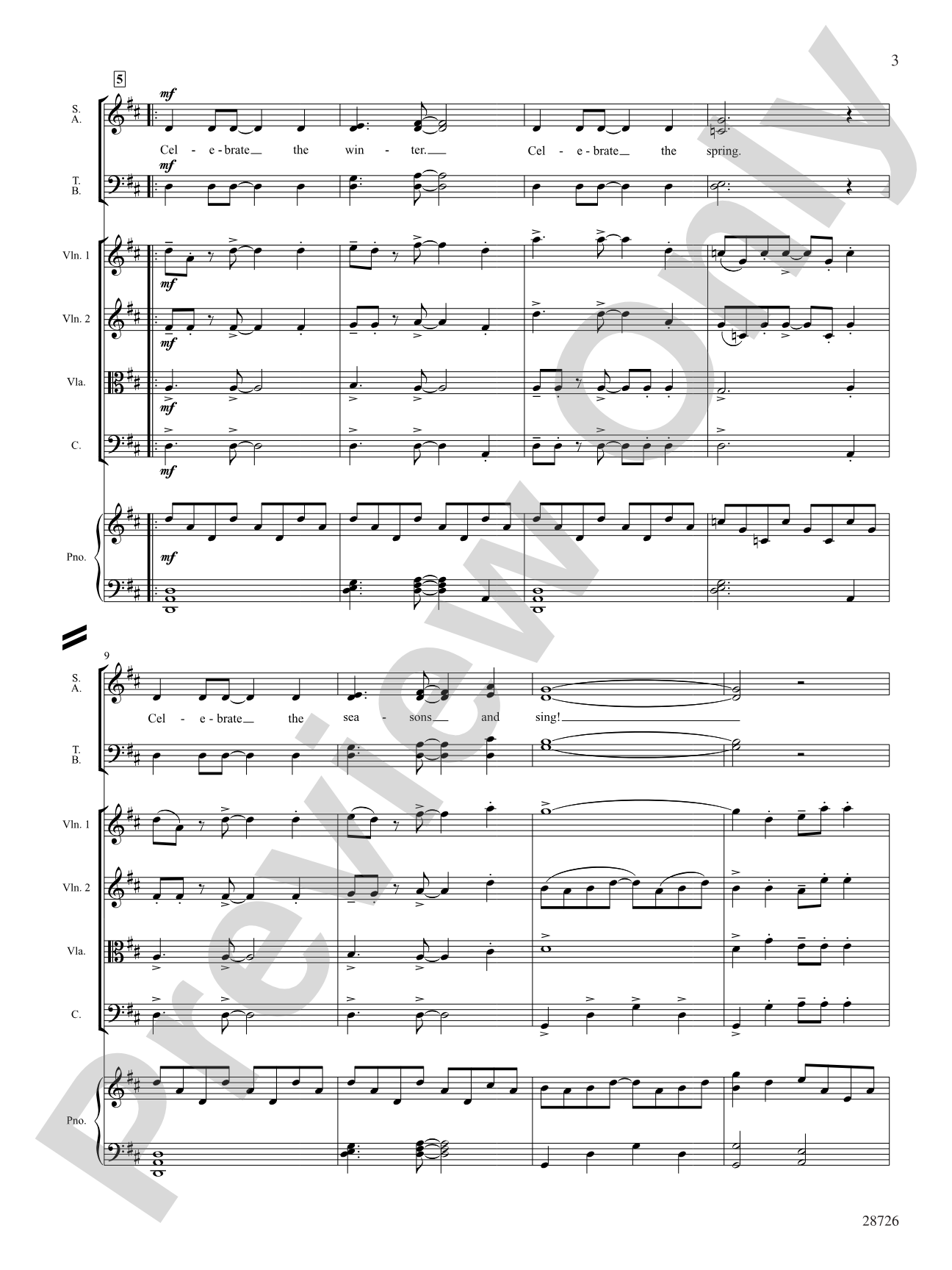 Seasons (A Choral Song Cycle): Choral SoundPax